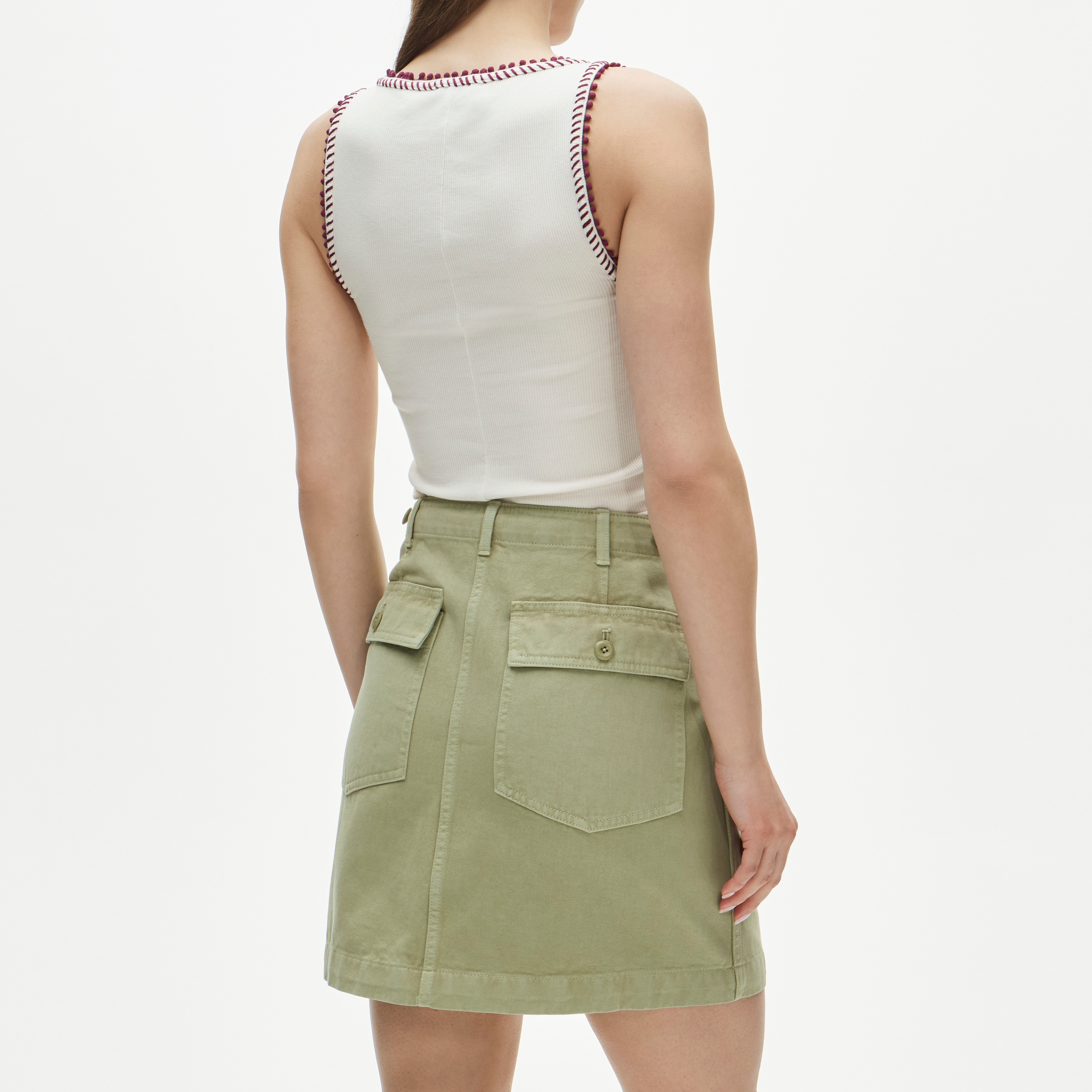 Utility mini skirt in chino - image 5