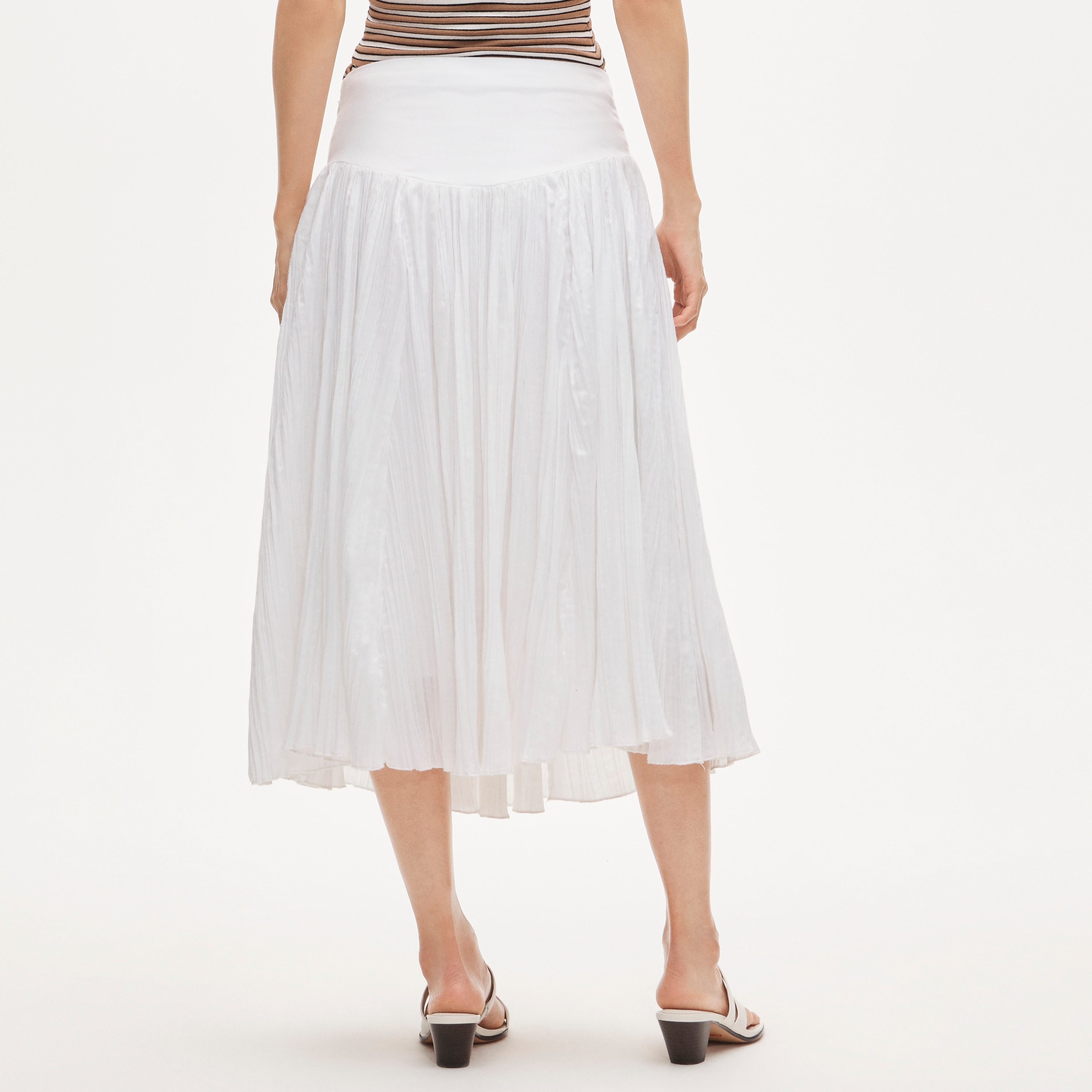 Midi crinkle skirt