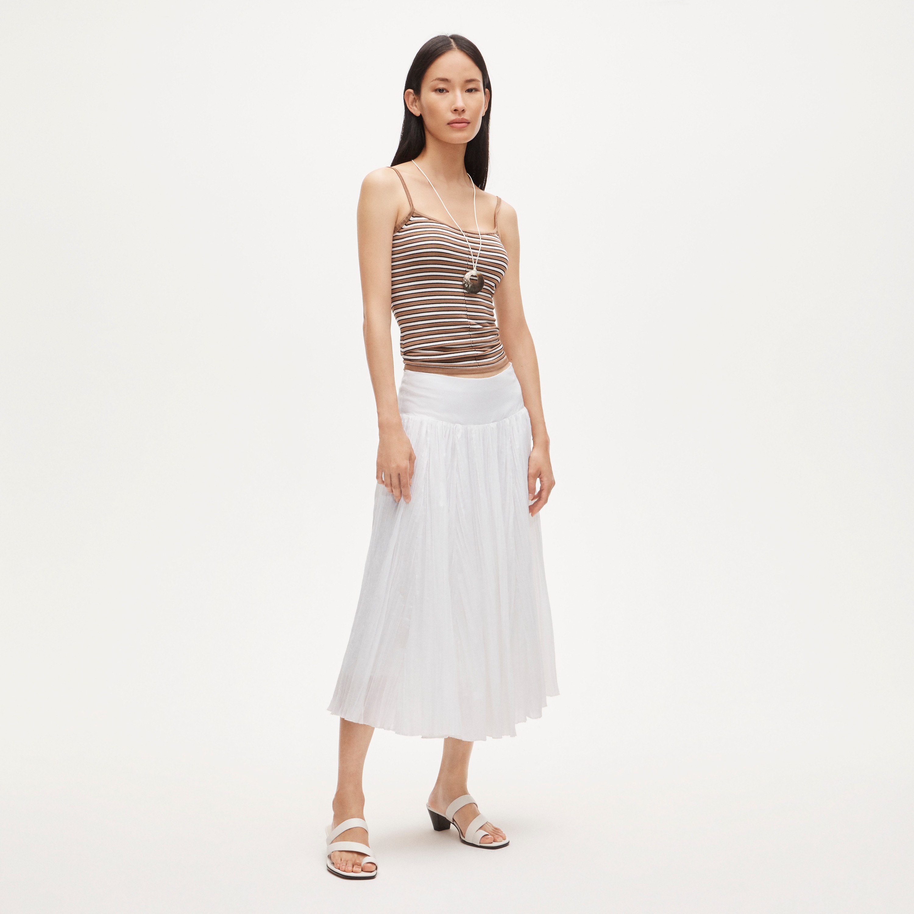 Midi crinkle skirt