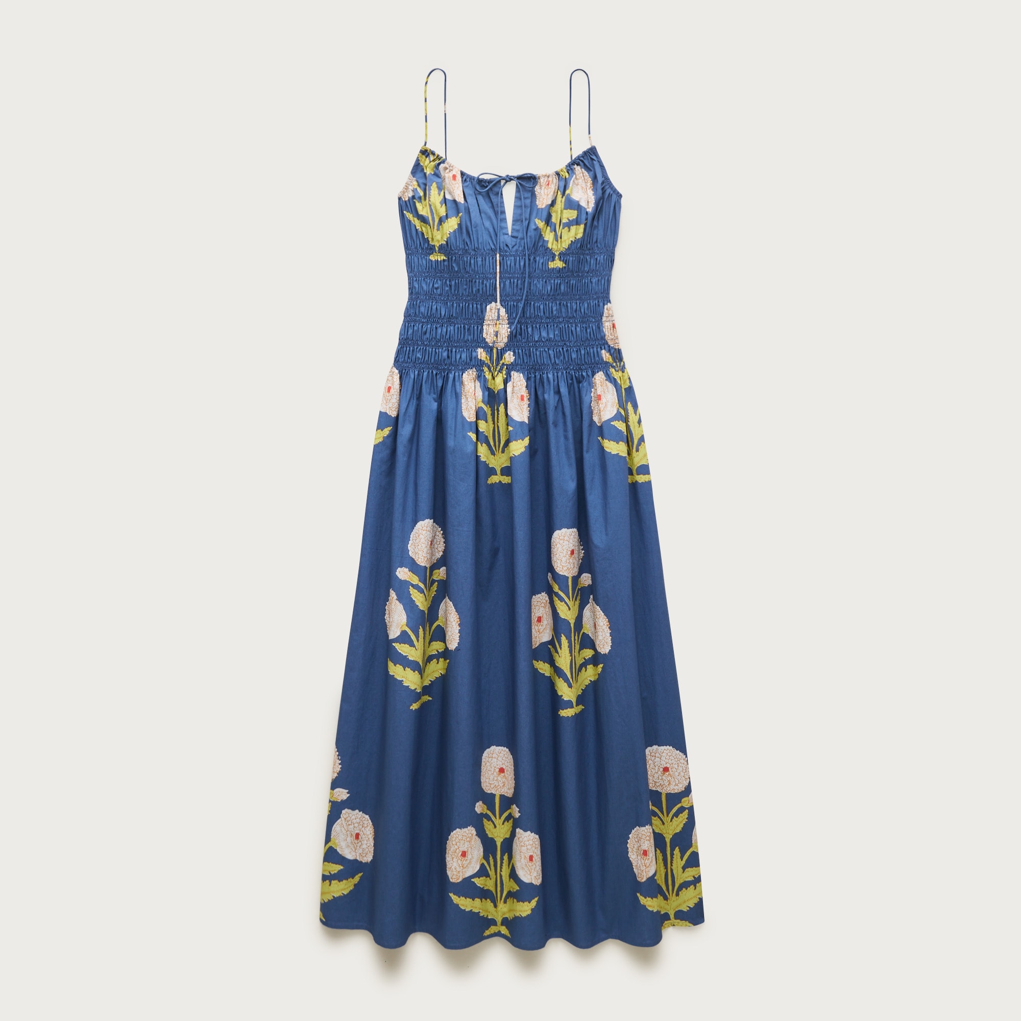 Reverie Dress In Marigold Block Print For Women | J.Crew