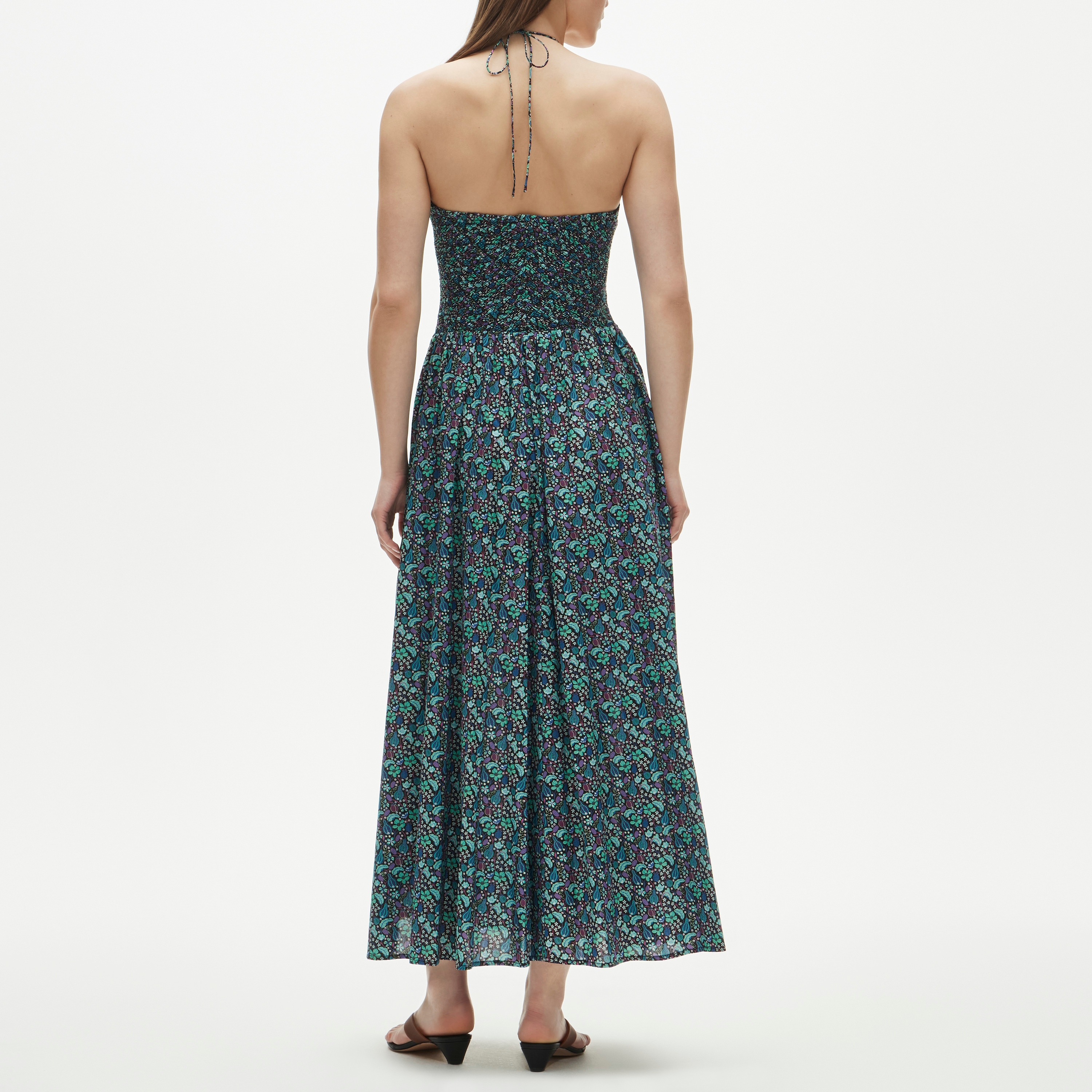 Smocked halter dress in Liberty&reg; fabric - image 4