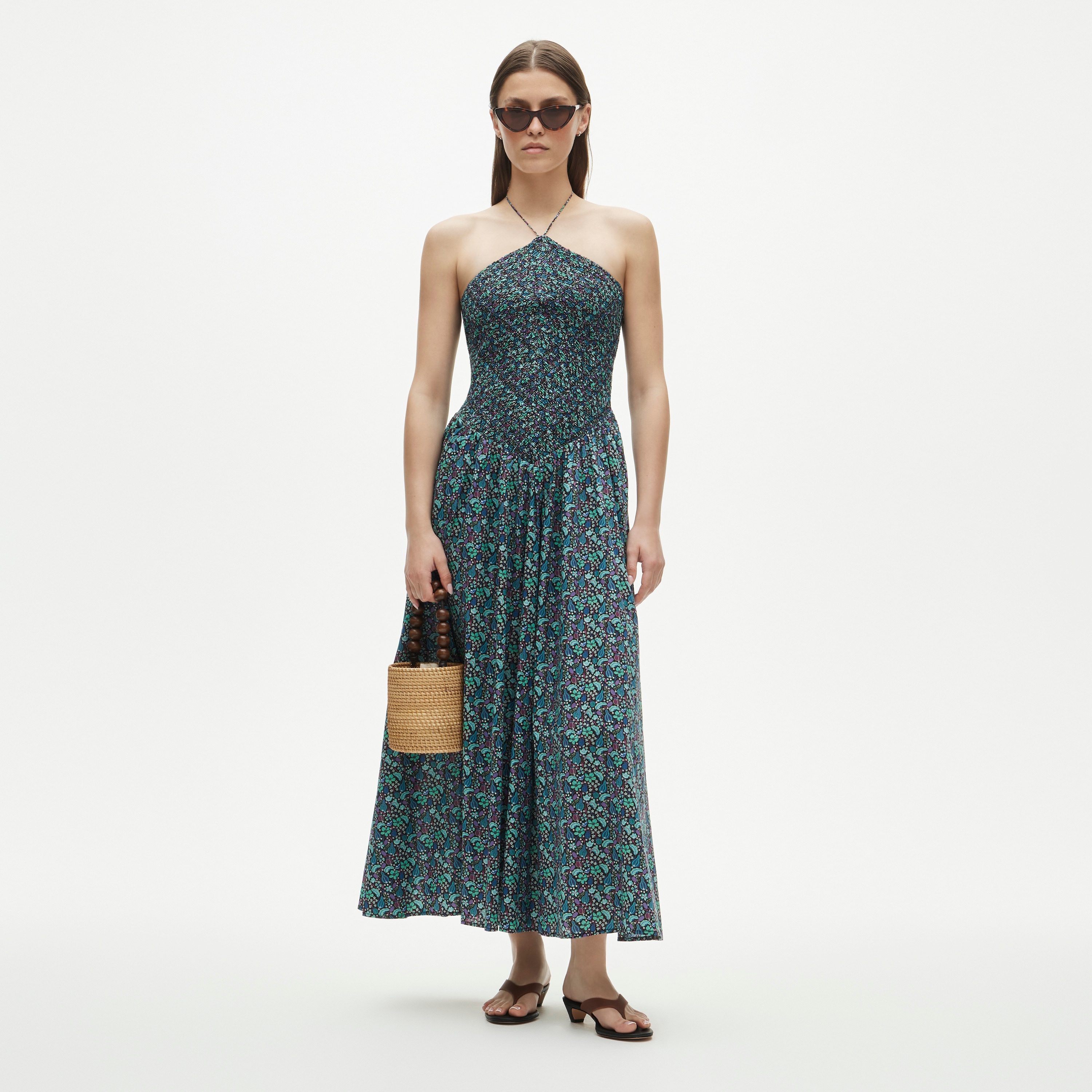 Smocked halter dress in Liberty&reg; fabric - image 2