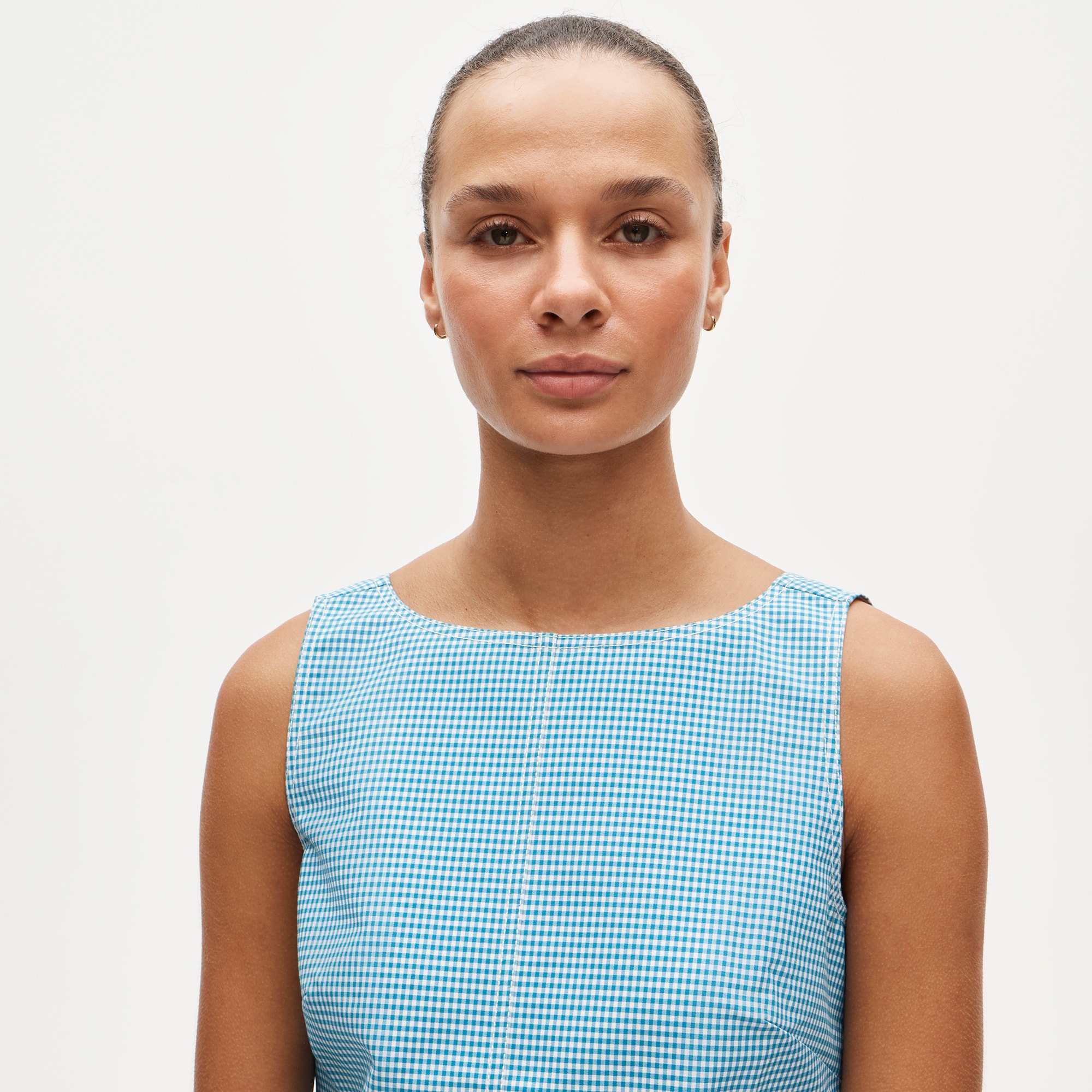 Billie dress in gingham double cotton poplin - image 4