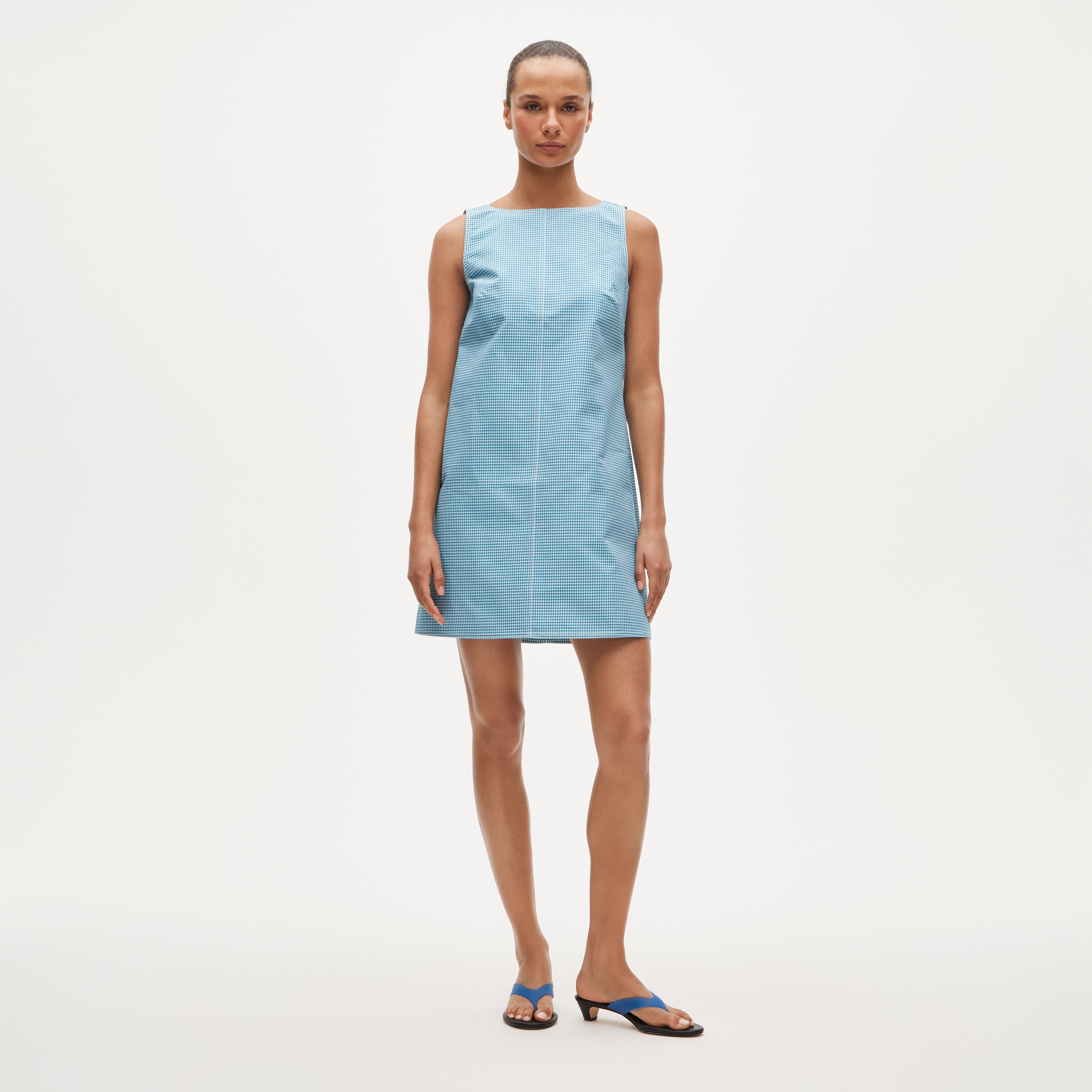 Billie dress in gingham double cotton poplin - image 2