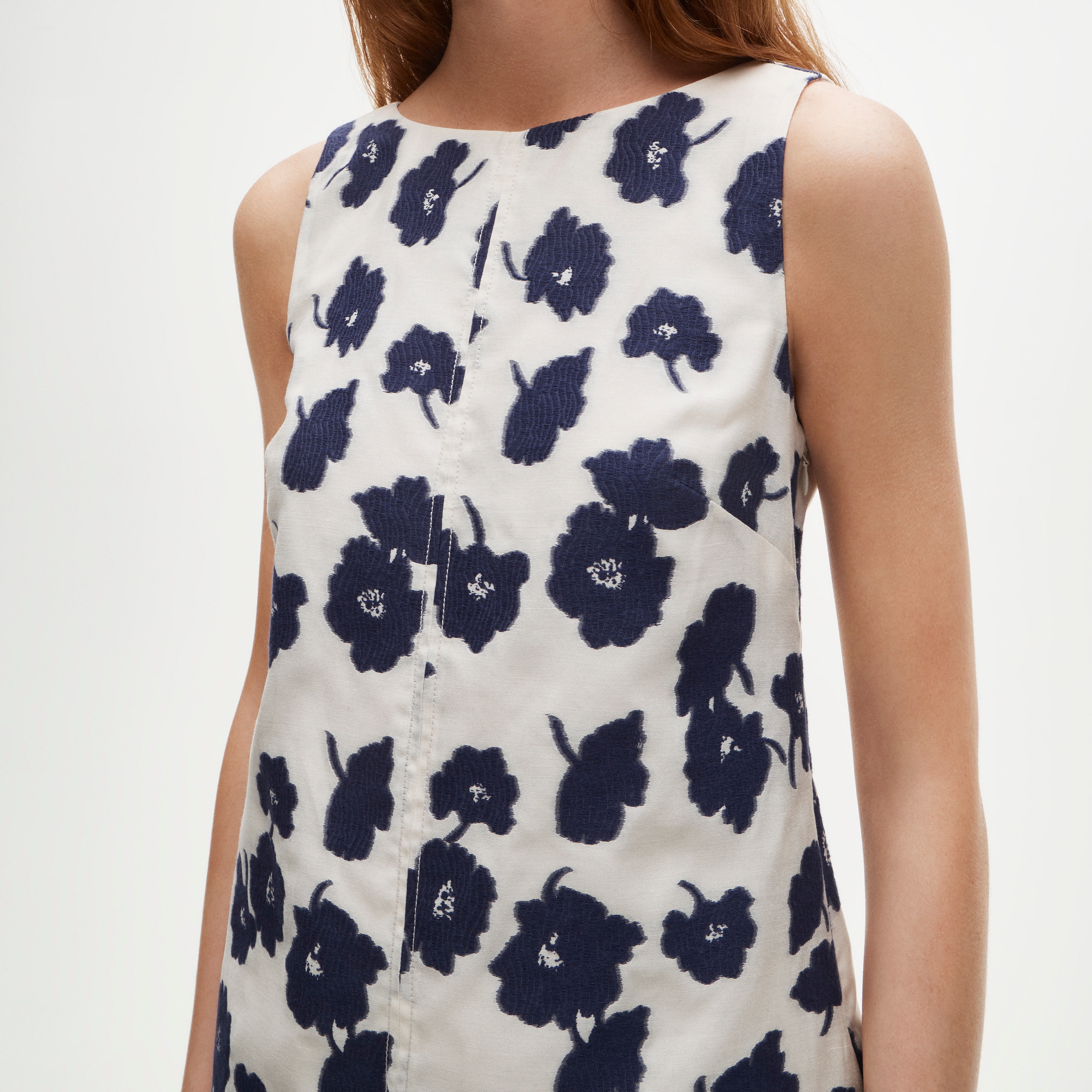 Billie dress in blurred floral jacquard