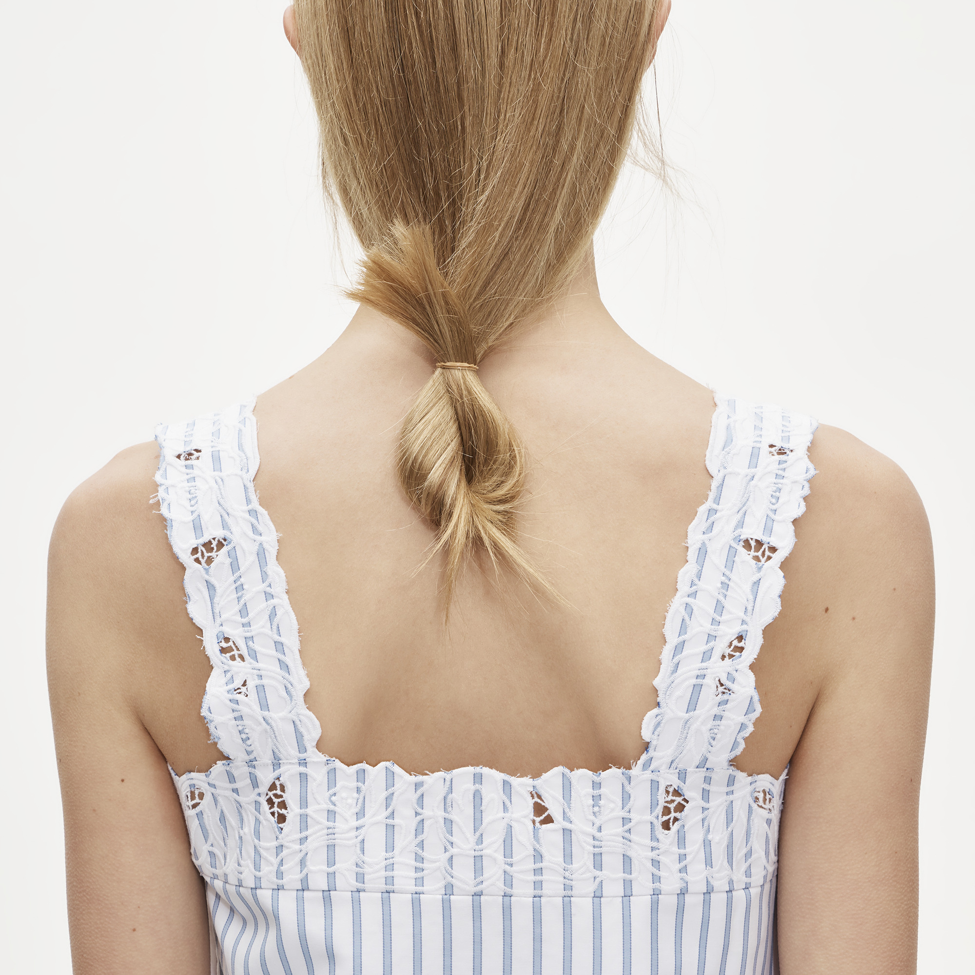 Ondine mini dress in striped double cotton poplin - image 3