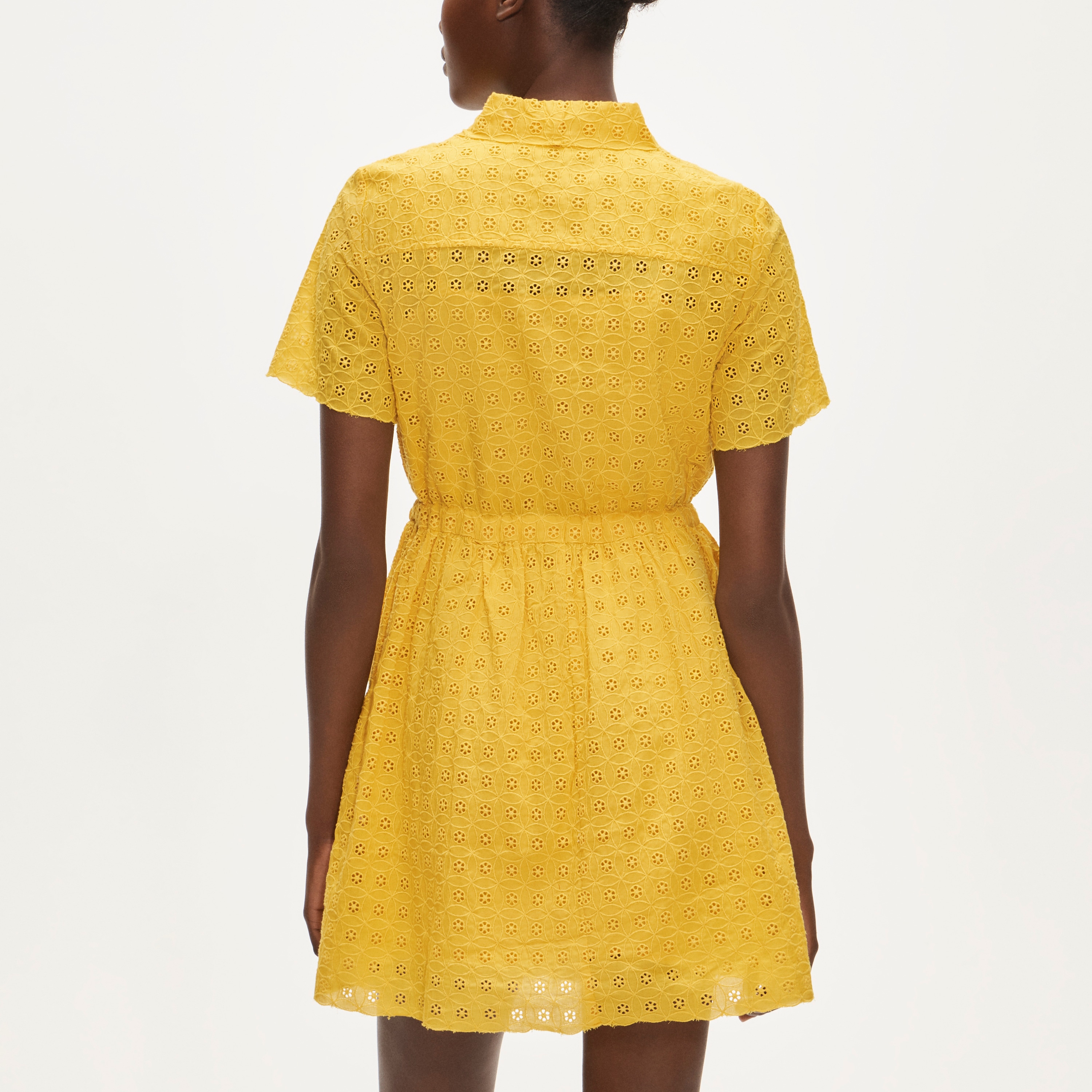 Mini Cerise shirt-dress in eyelet cotton poplin
