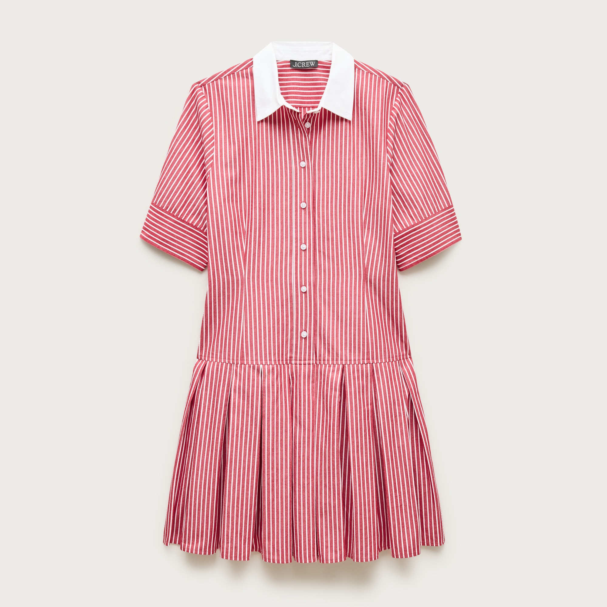 Ophelia mini shirt-dress in striped cotton poplin from J.Crew - $148