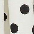Button-front dress in dot-print cotton poplin IVORY BLACK
