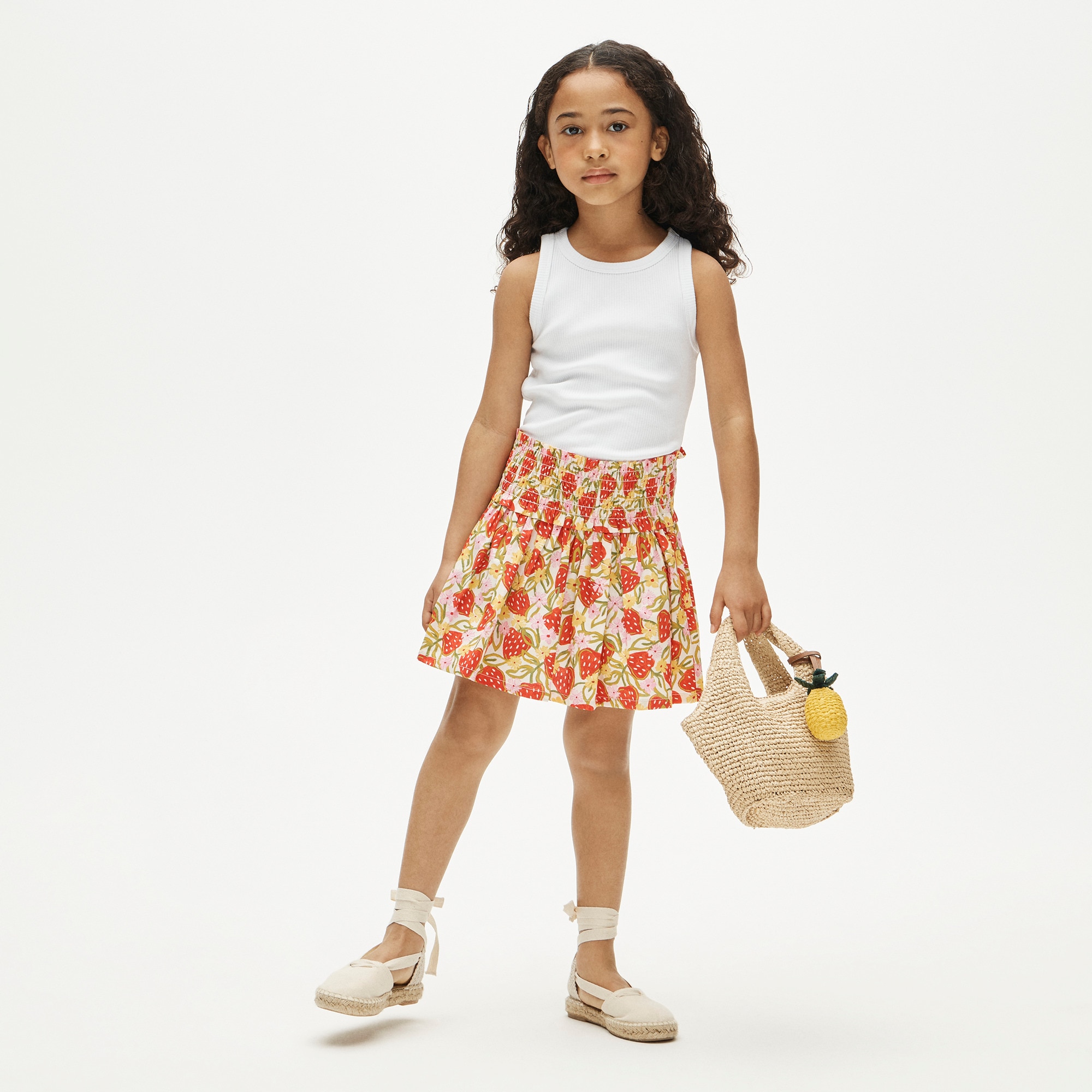 Girls' Scallop-trim Short In Linen Blend For Girls | J.Crew