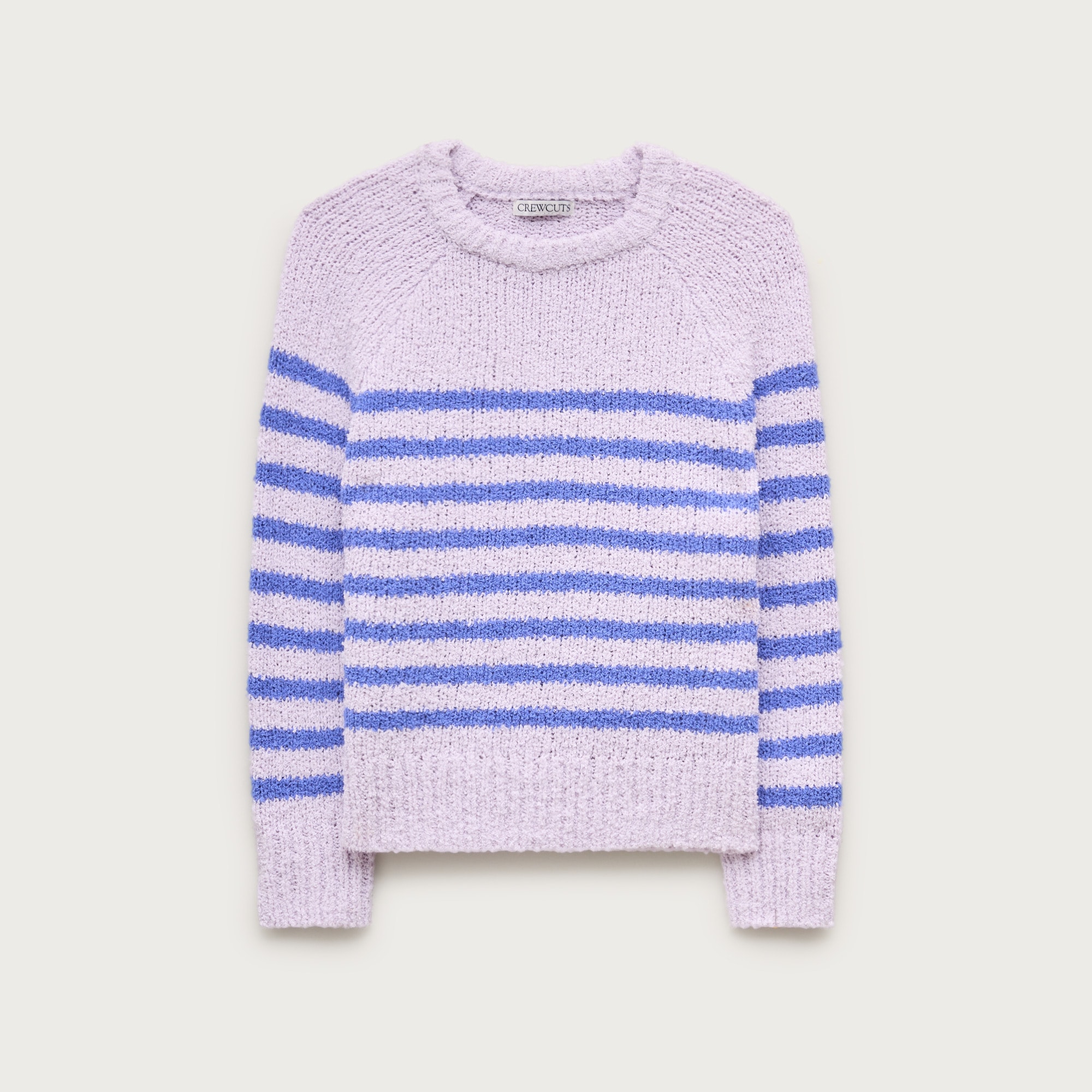 Girls' Marina beach sweater in striped cotton blend