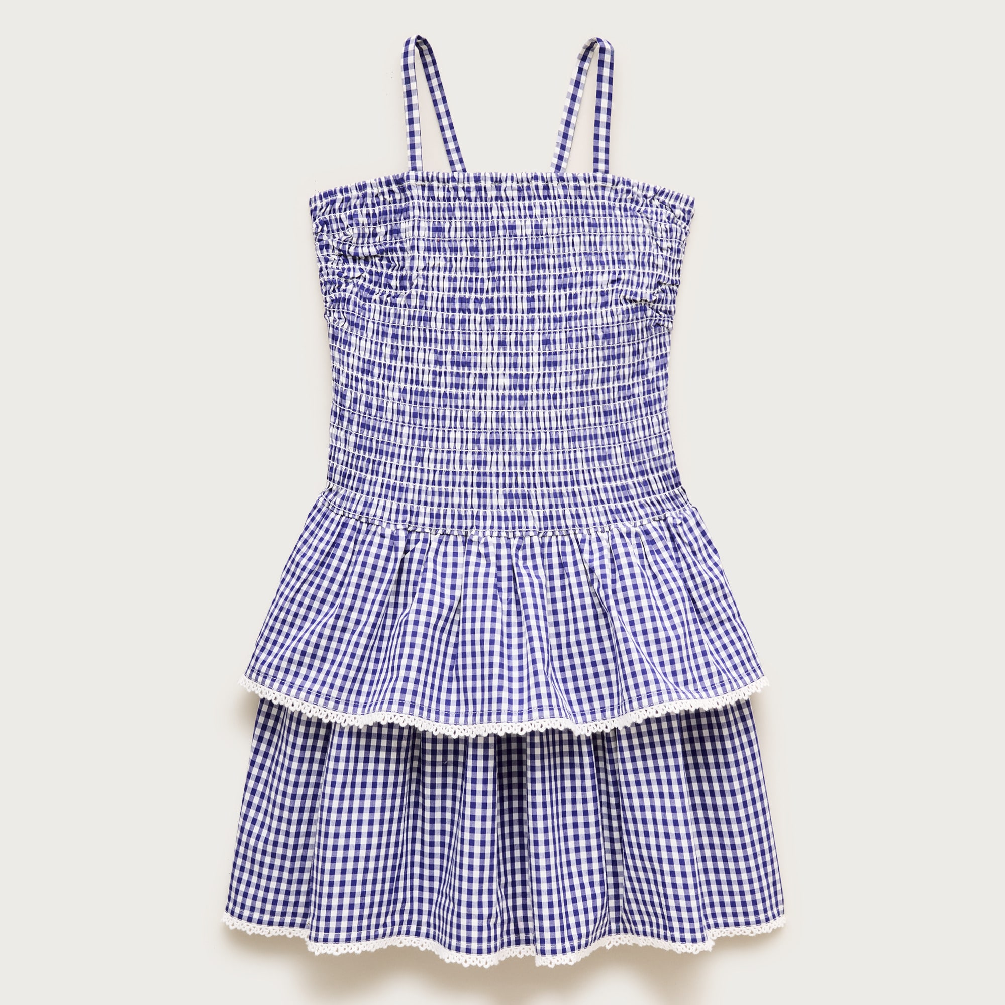 Girls' tiered ruffle dress in cotton poplin from J.Crew - $98