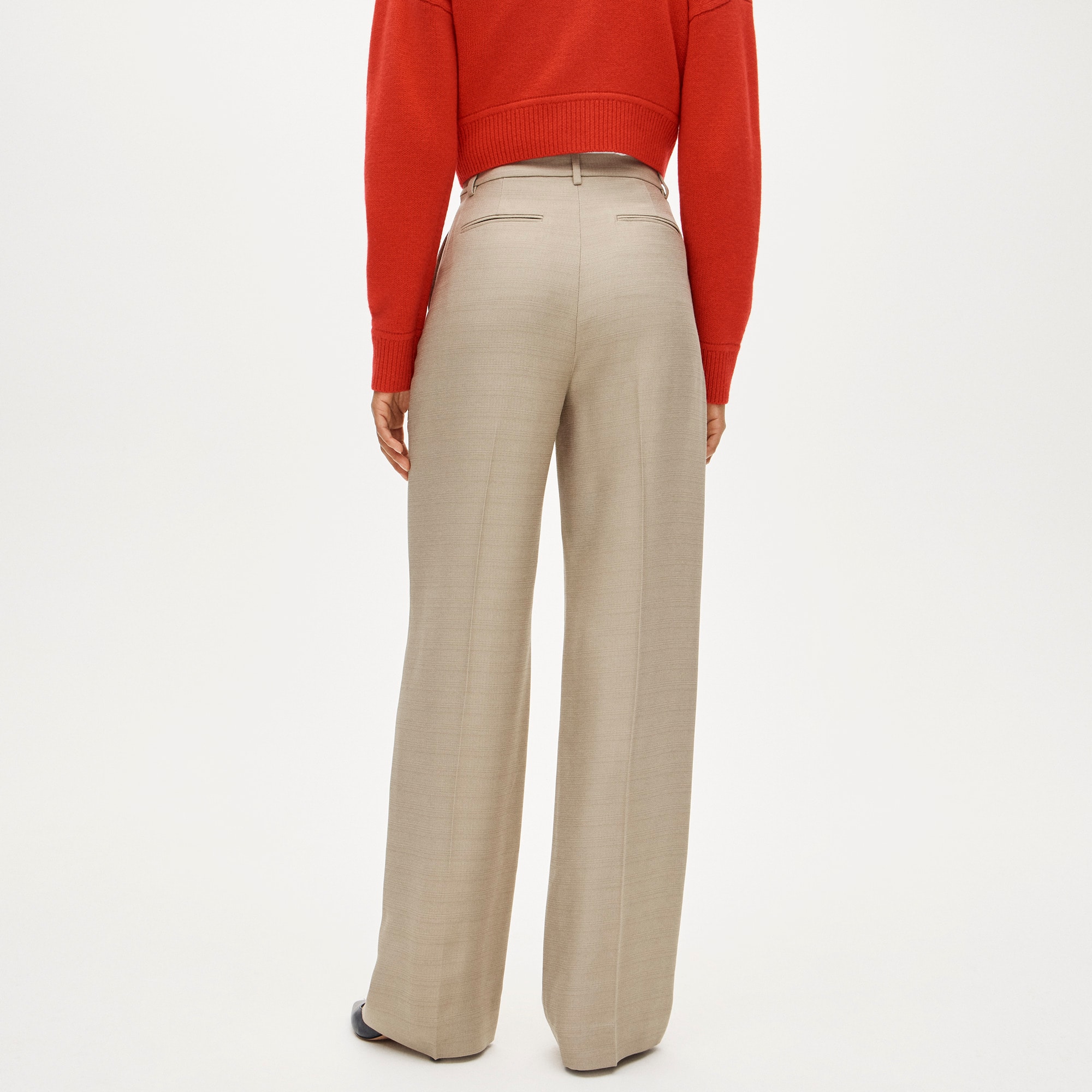 Essential wide-leg pant in luster canvas - image 5
