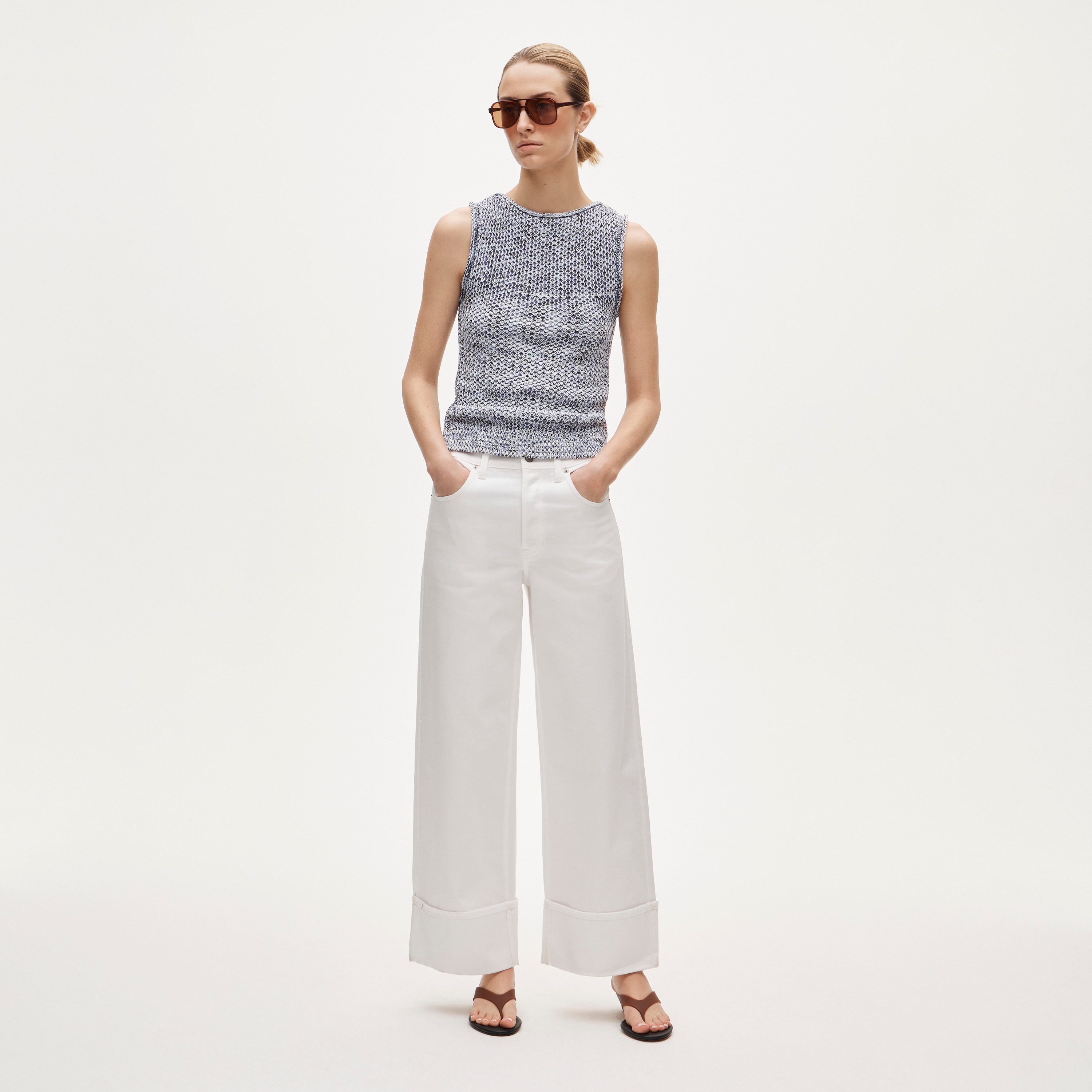 Everyday wide-leg cuffed ankle jean in rigid - image 2