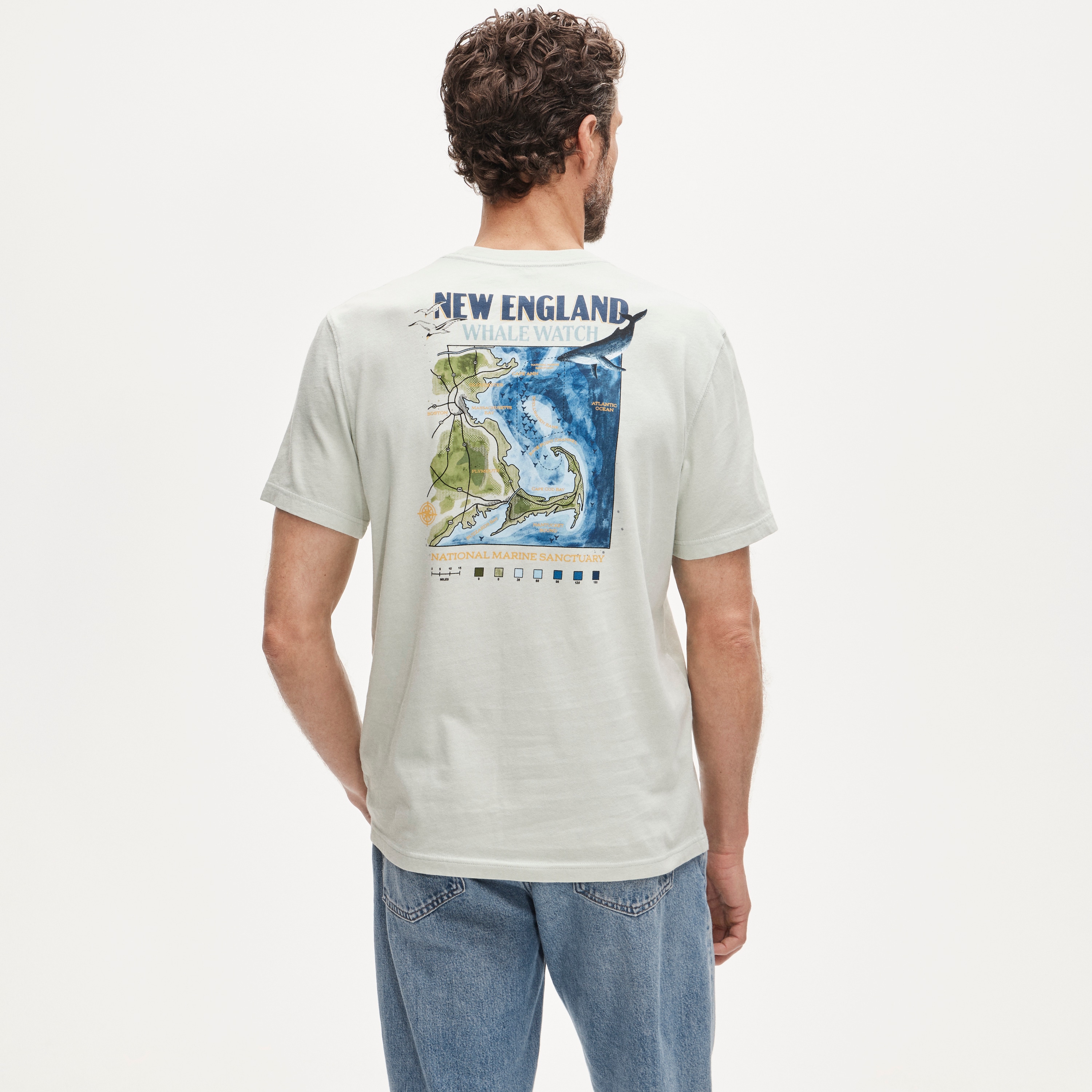 Vintage-wash cotton graphic T-shirt