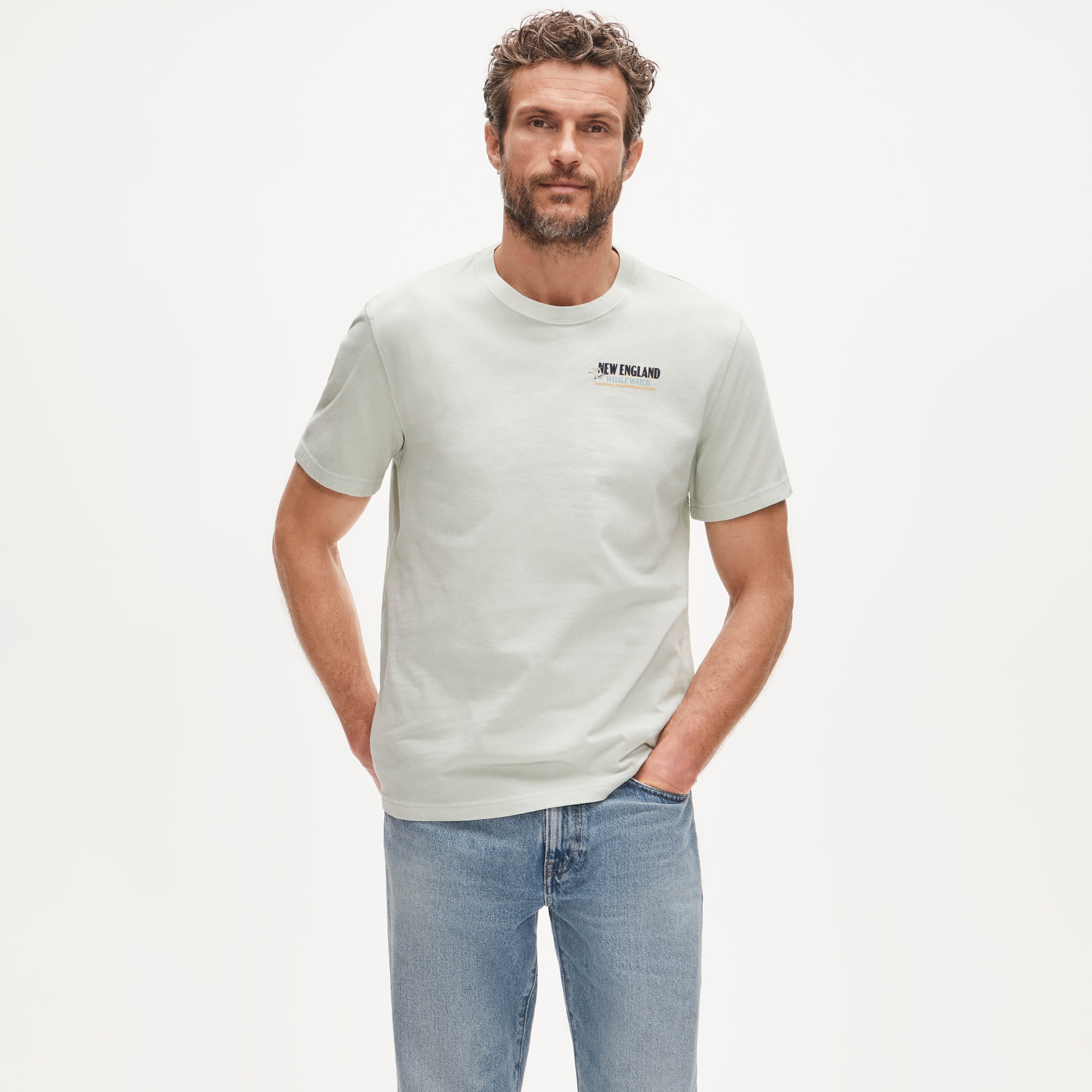 Vintage-wash Cotton Graphic T-shirt For Men | J.Crew