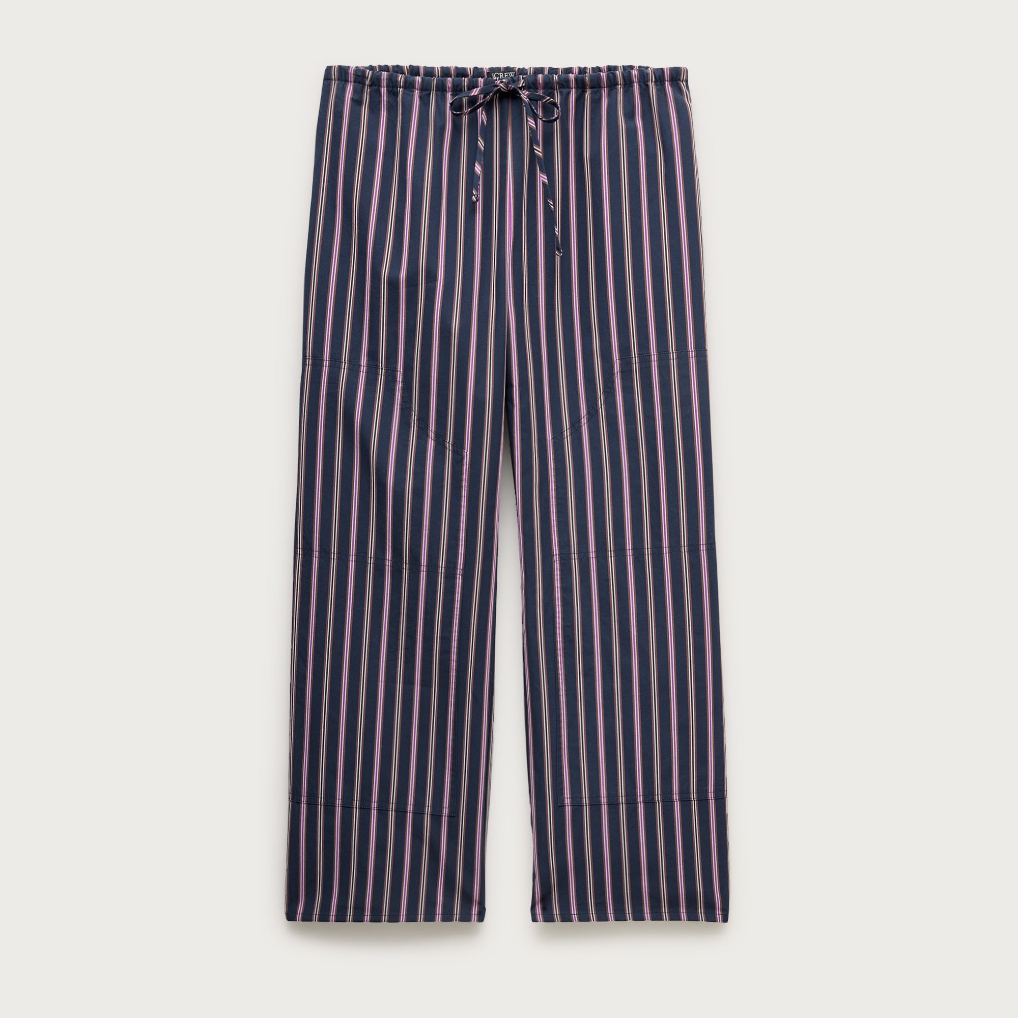 Luna pant in striped cotton poplin