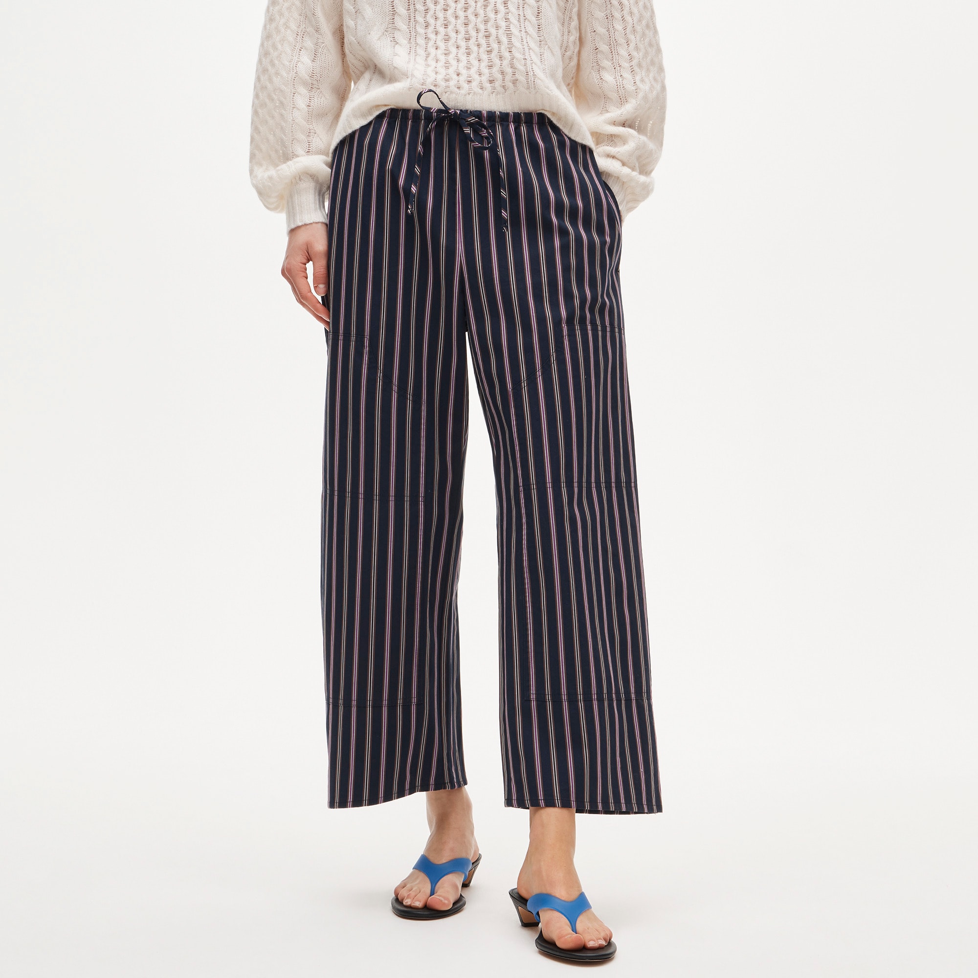 Luna pant in striped cotton poplin - image 3