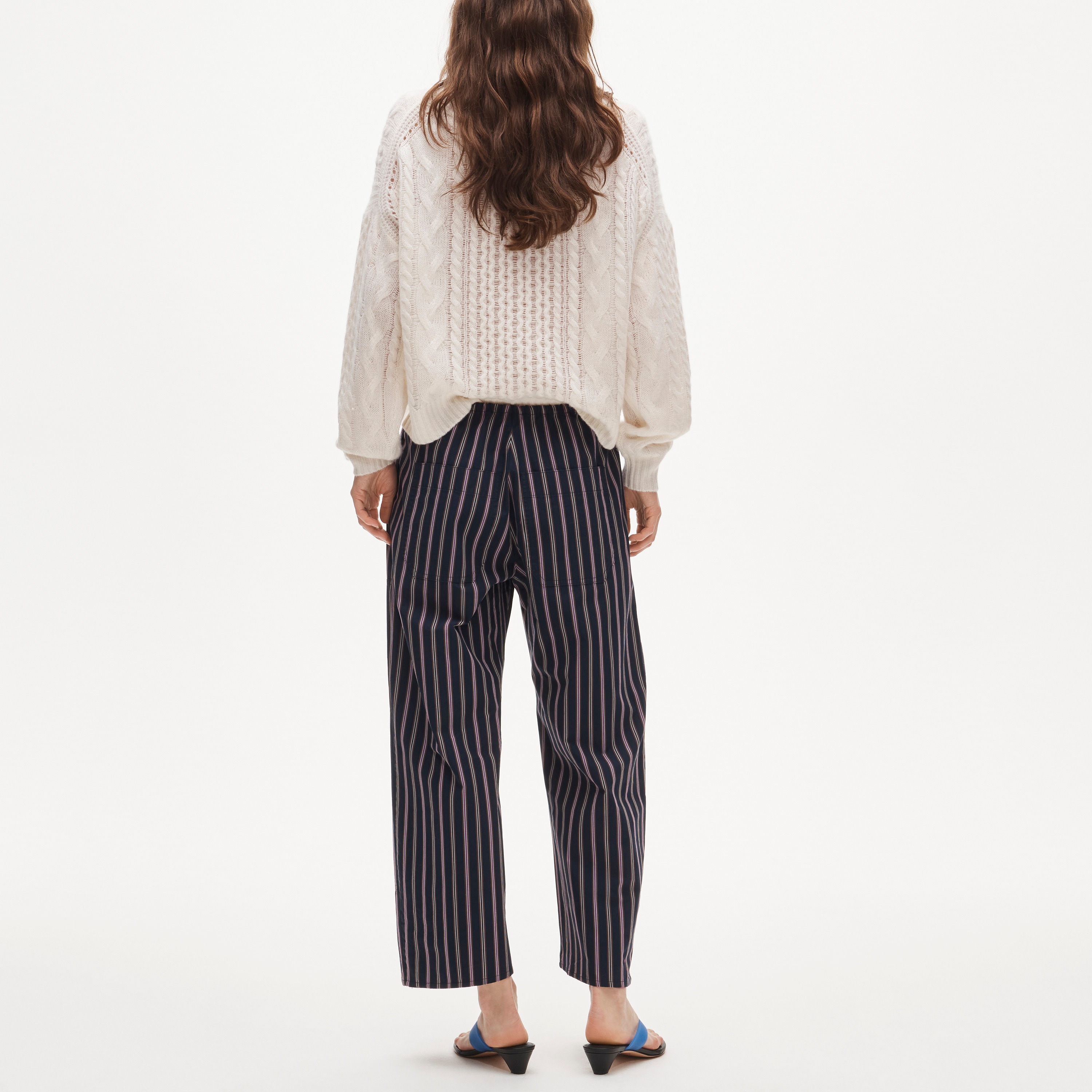 Luna pant in striped cotton poplin - image 5