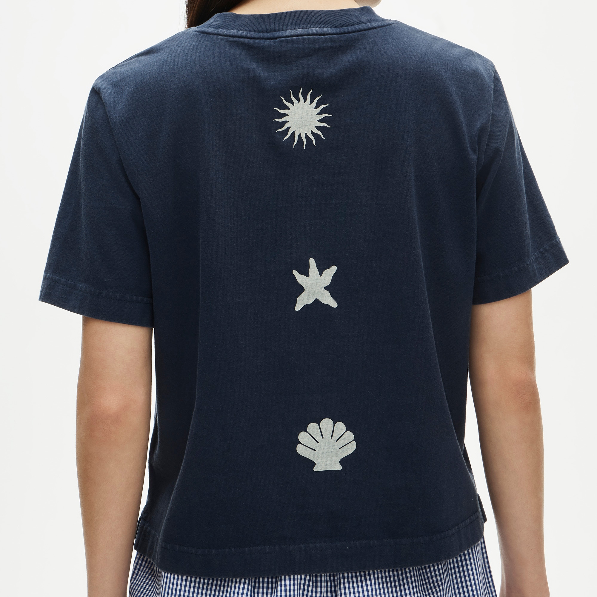 Boyfriend jersey relaxed cropped "Palm Sands" graphic T-shirt - image 4