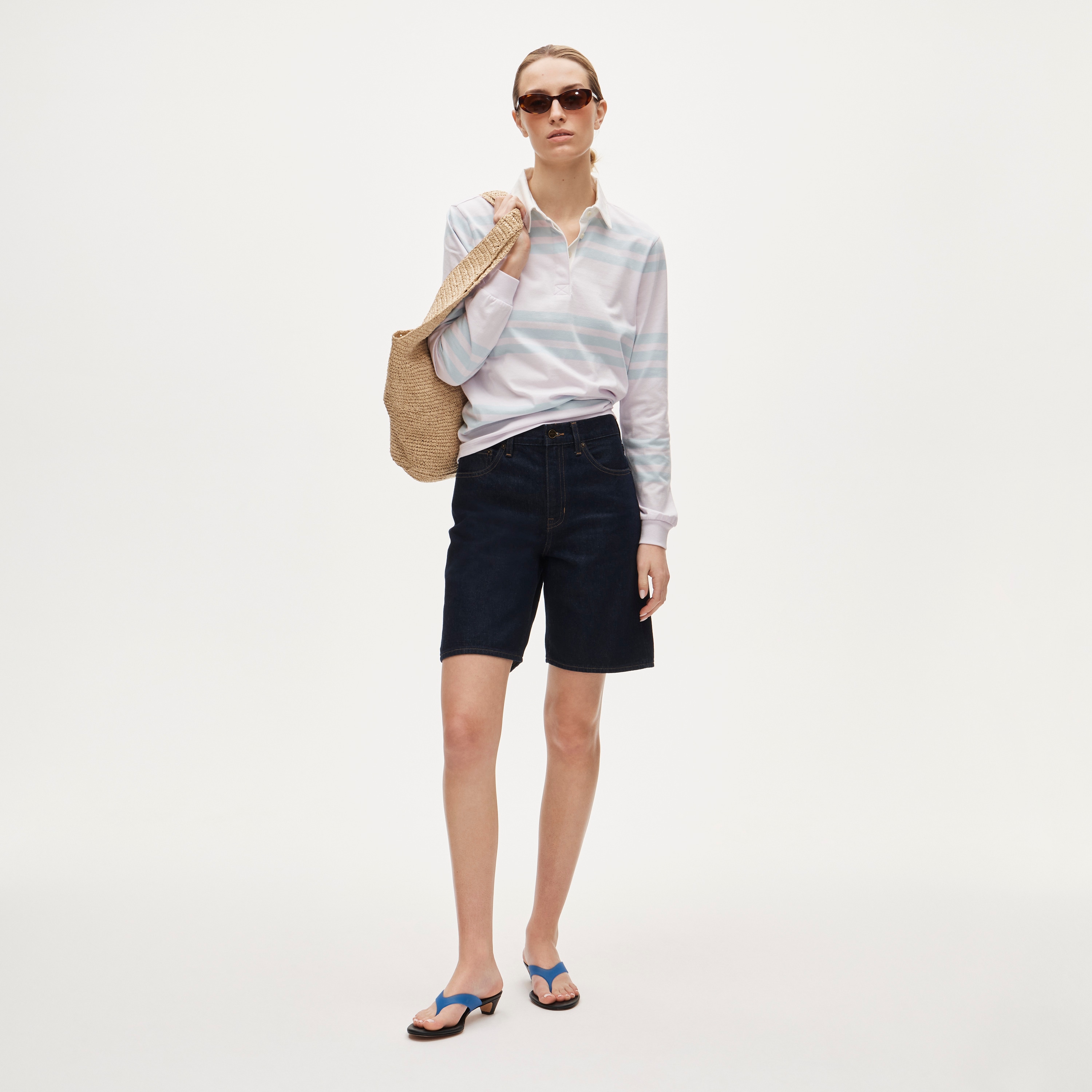 Boyfriend jersey rugby shirt in stripe