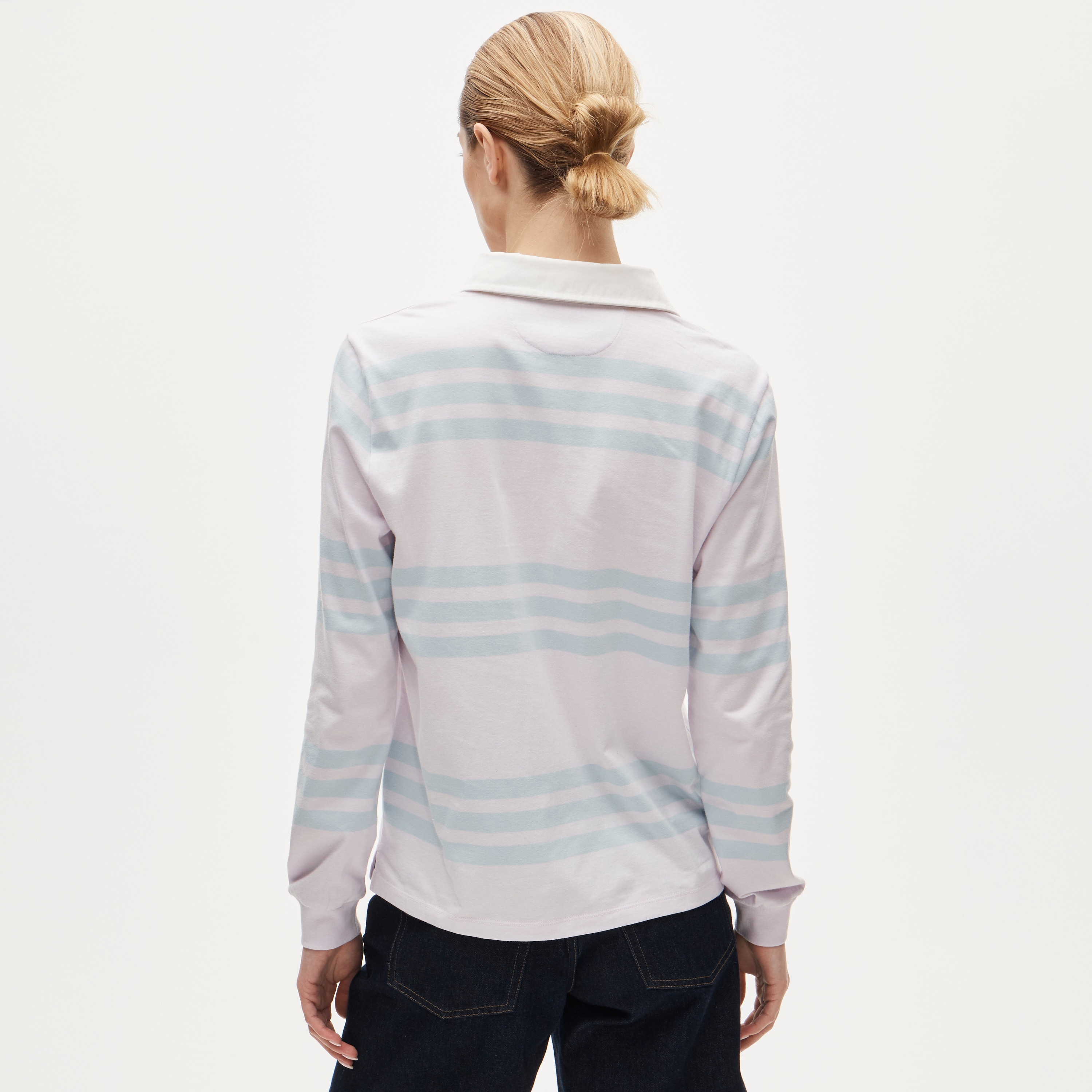 Boyfriend jersey rugby shirt in stripe