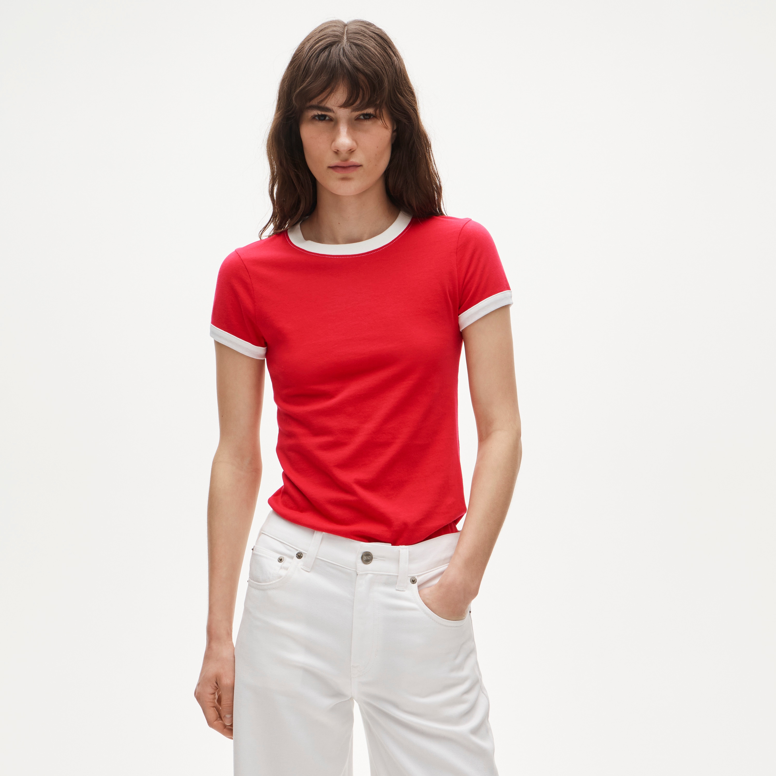 Vintage jersey ringer T-shirt - image 2