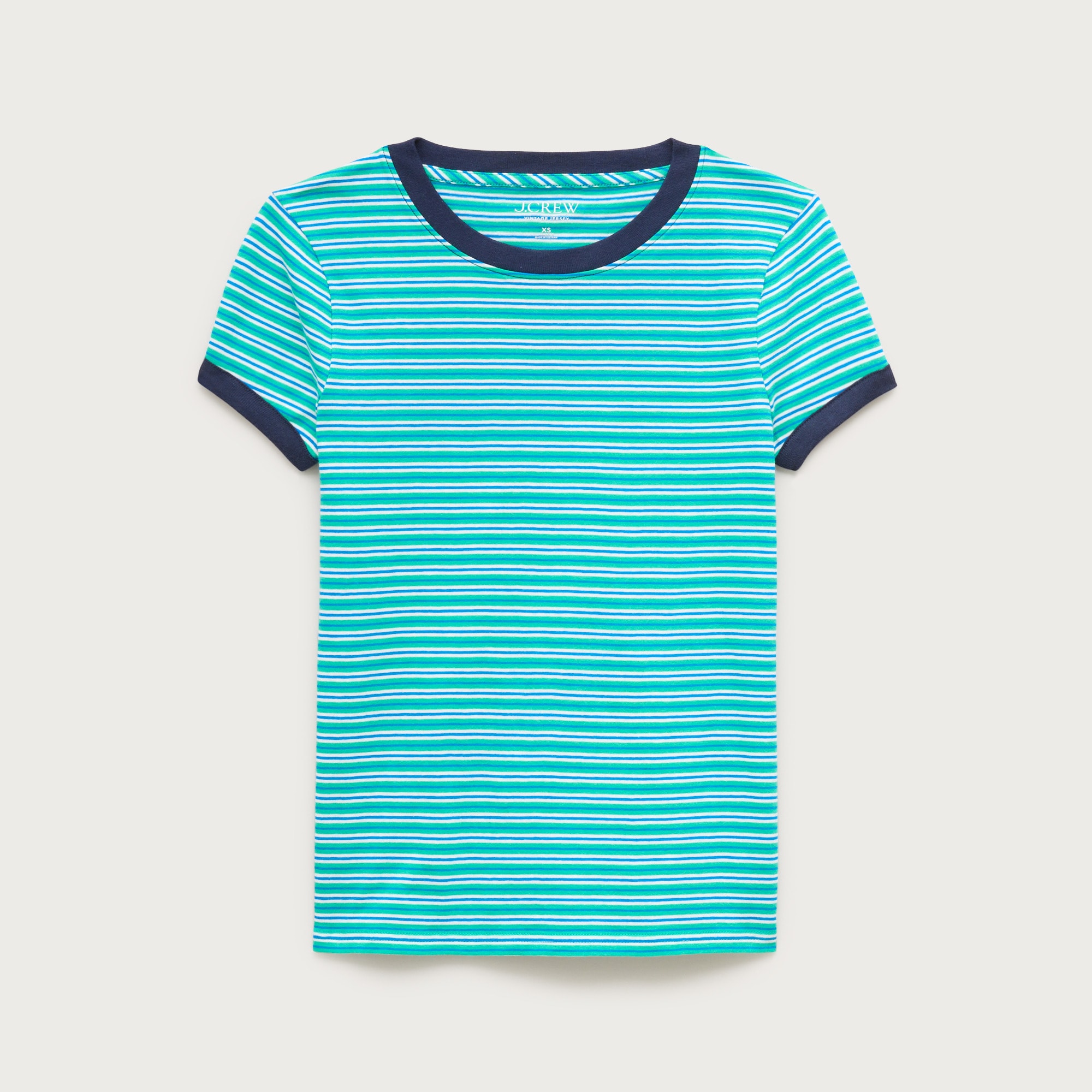 Vintage jersey ringer T-shirt in stripe