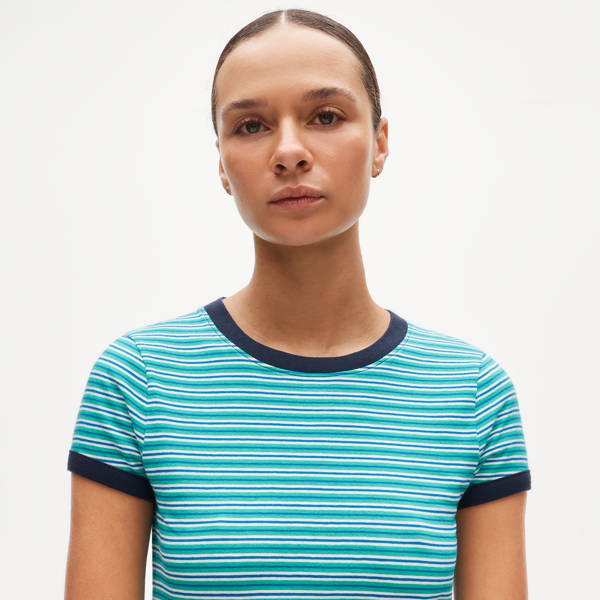 Vintage jersey ringer T-shirt in stripe