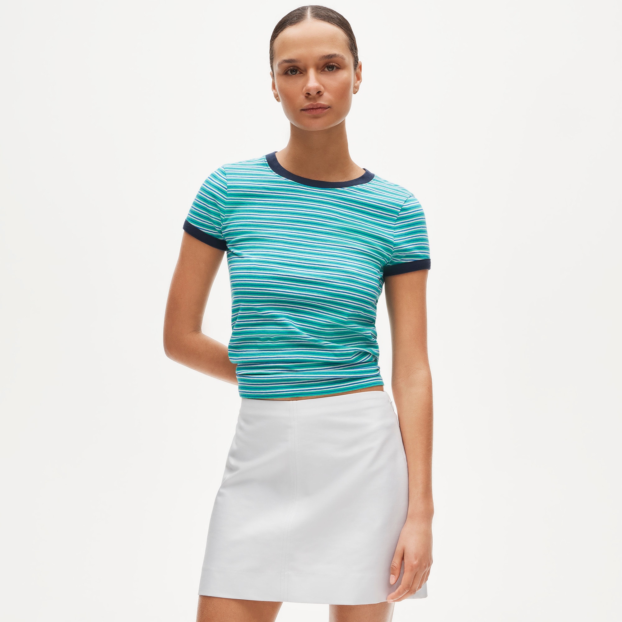 Vintage jersey ringer T-shirt in stripe