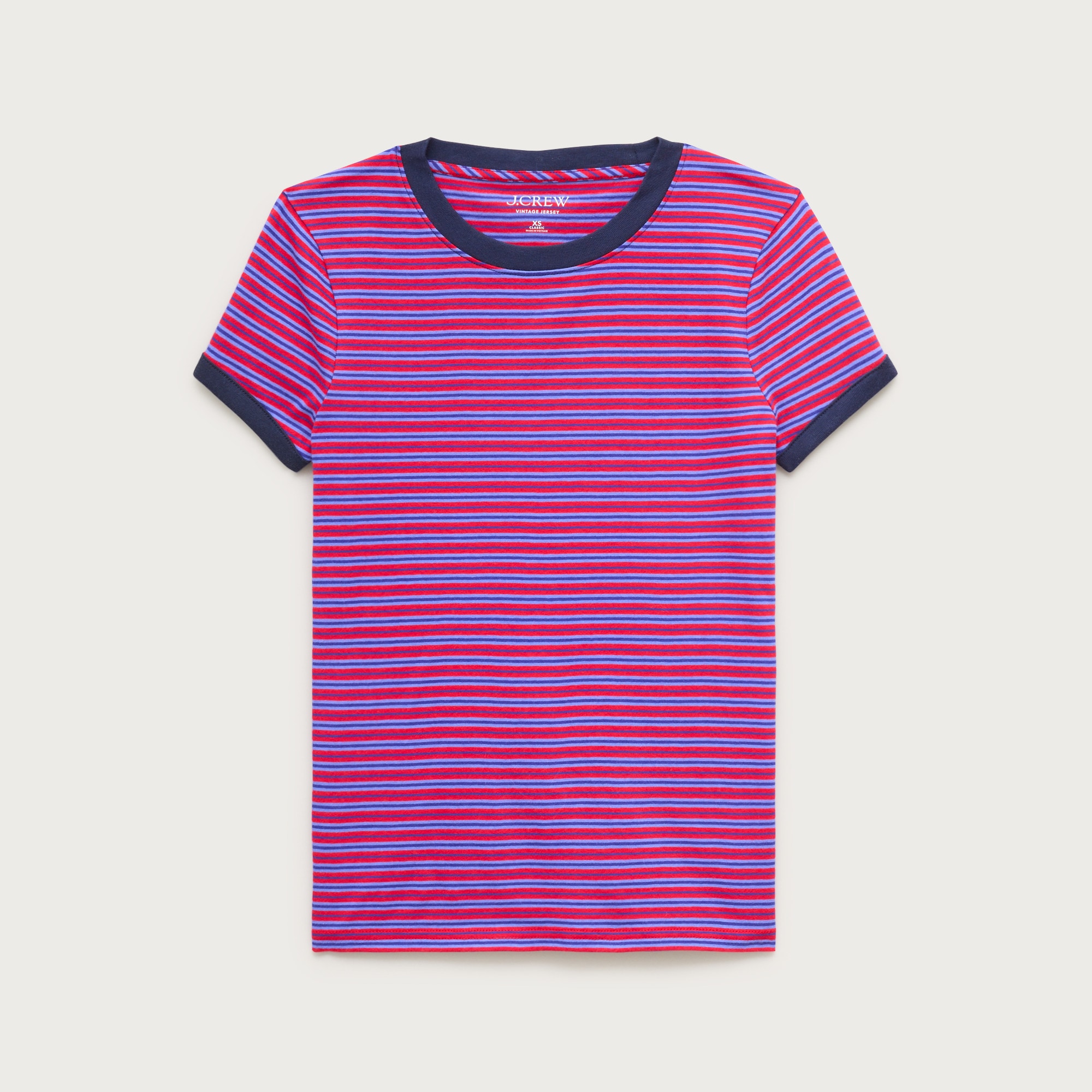 Vintage jersey ringer T-shirt in stripe