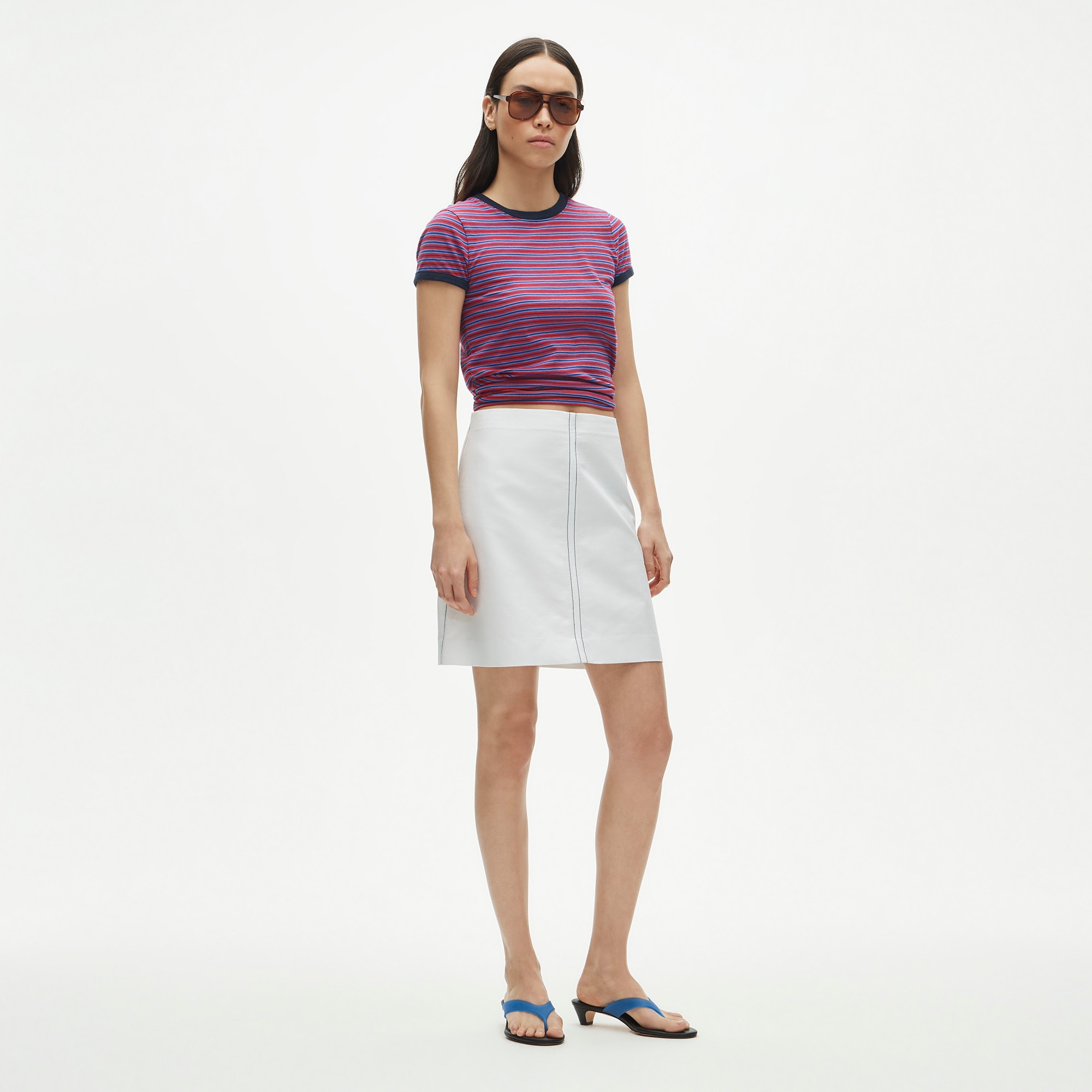 Vintage jersey ringer T-shirt in stripe - image 3