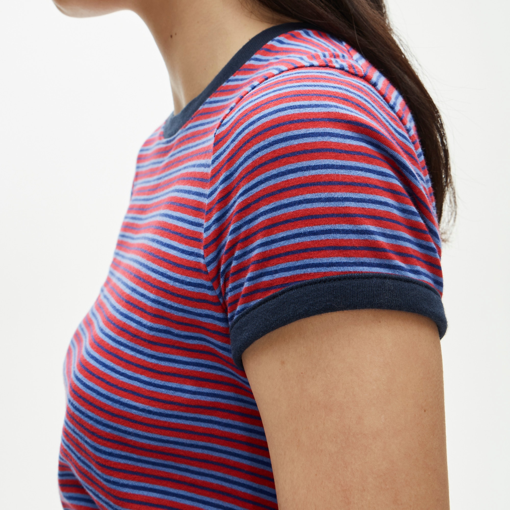 Vintage jersey ringer T-shirt in stripe - image 4