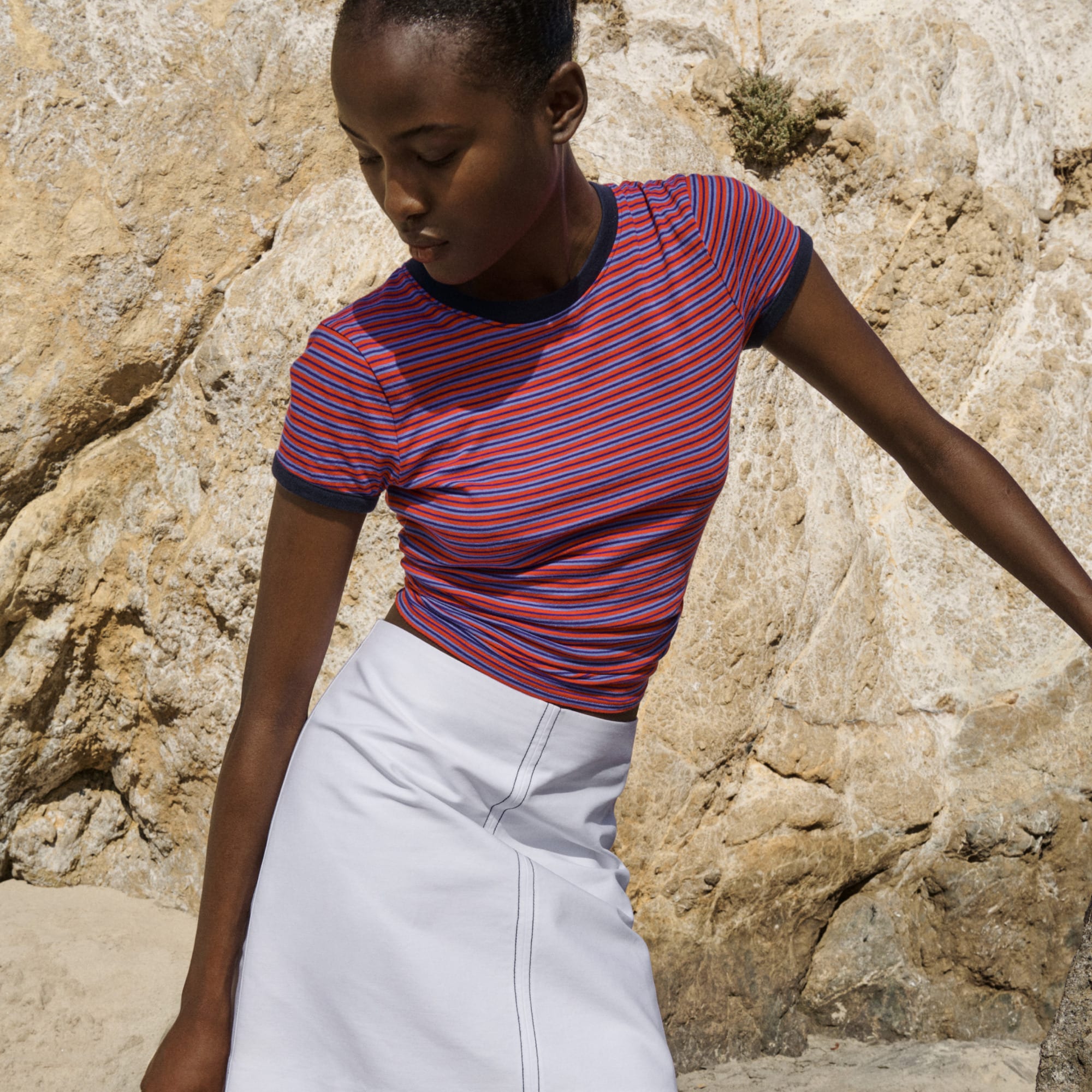 Vintage Jersey Ringer T-shirt In Stripe For Women | J.Crew