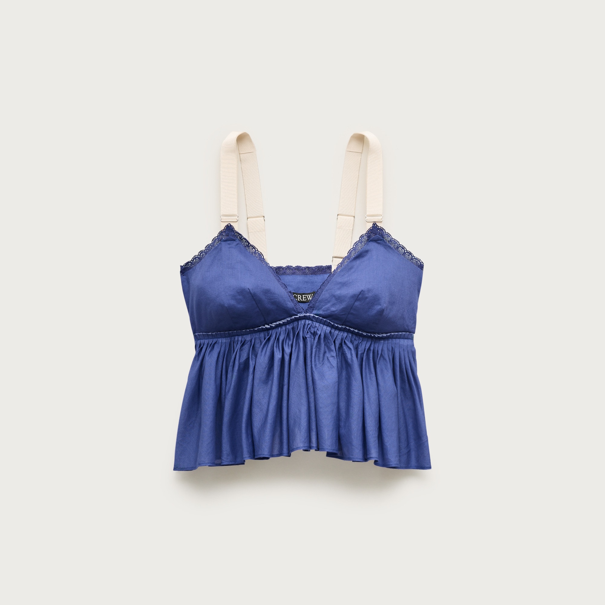 Empire-waist top in cotton voile