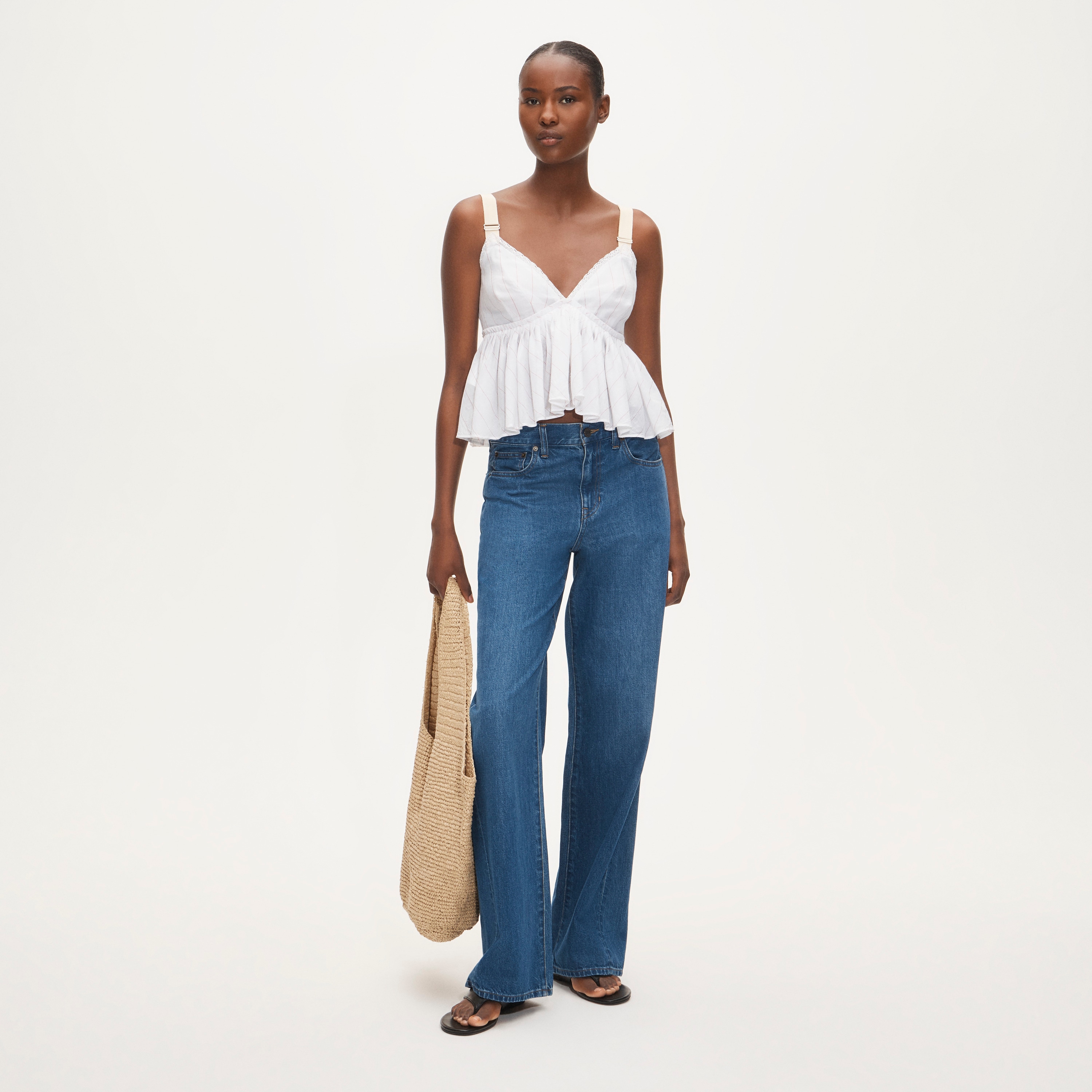 Empire-waist Top In Striped Cotton Voile For Women | J.Crew