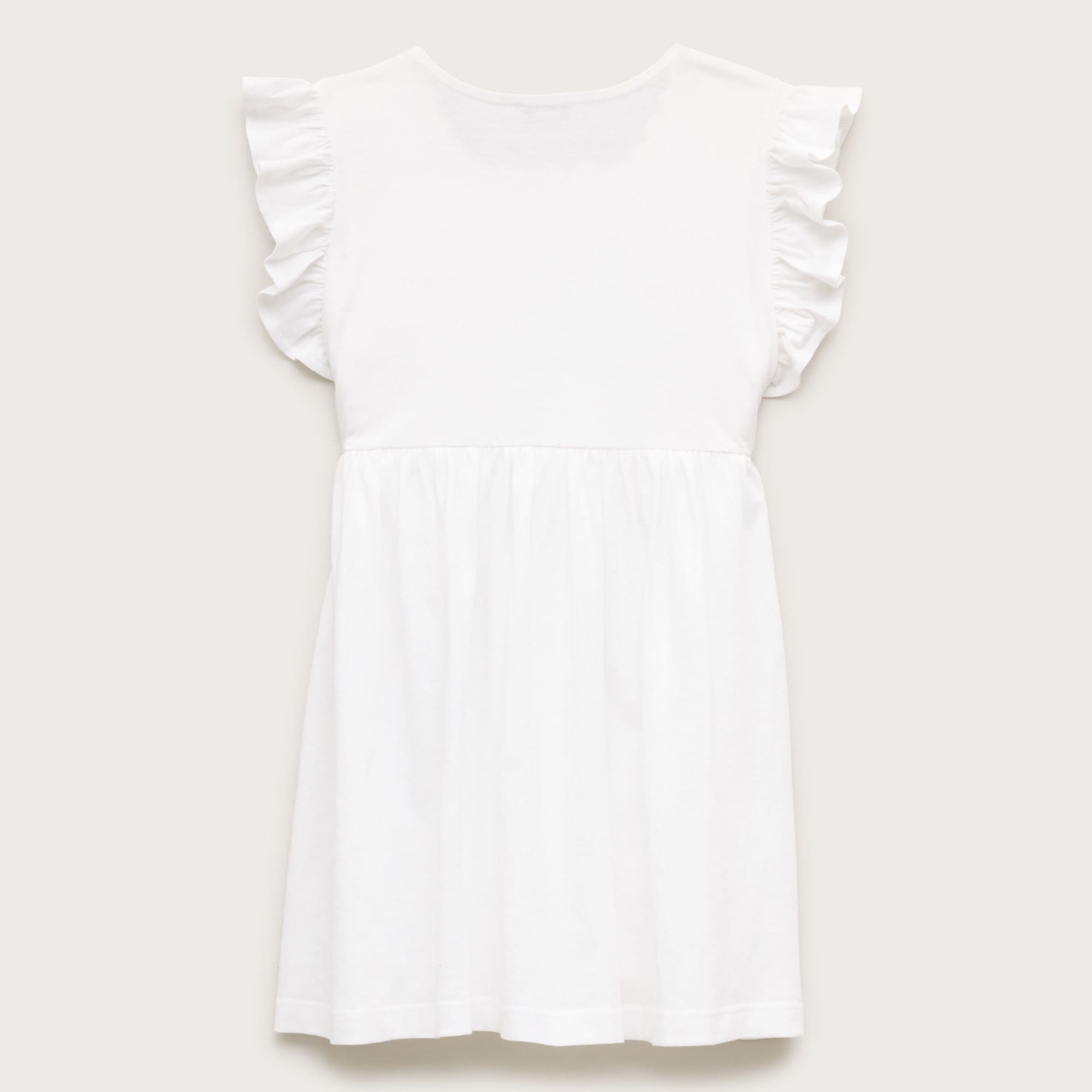 【non】Treat Girl's tulle frill jersey Girls' Crochet Ruffle-sleeve Dress In Jersey For Girls | J.Crew