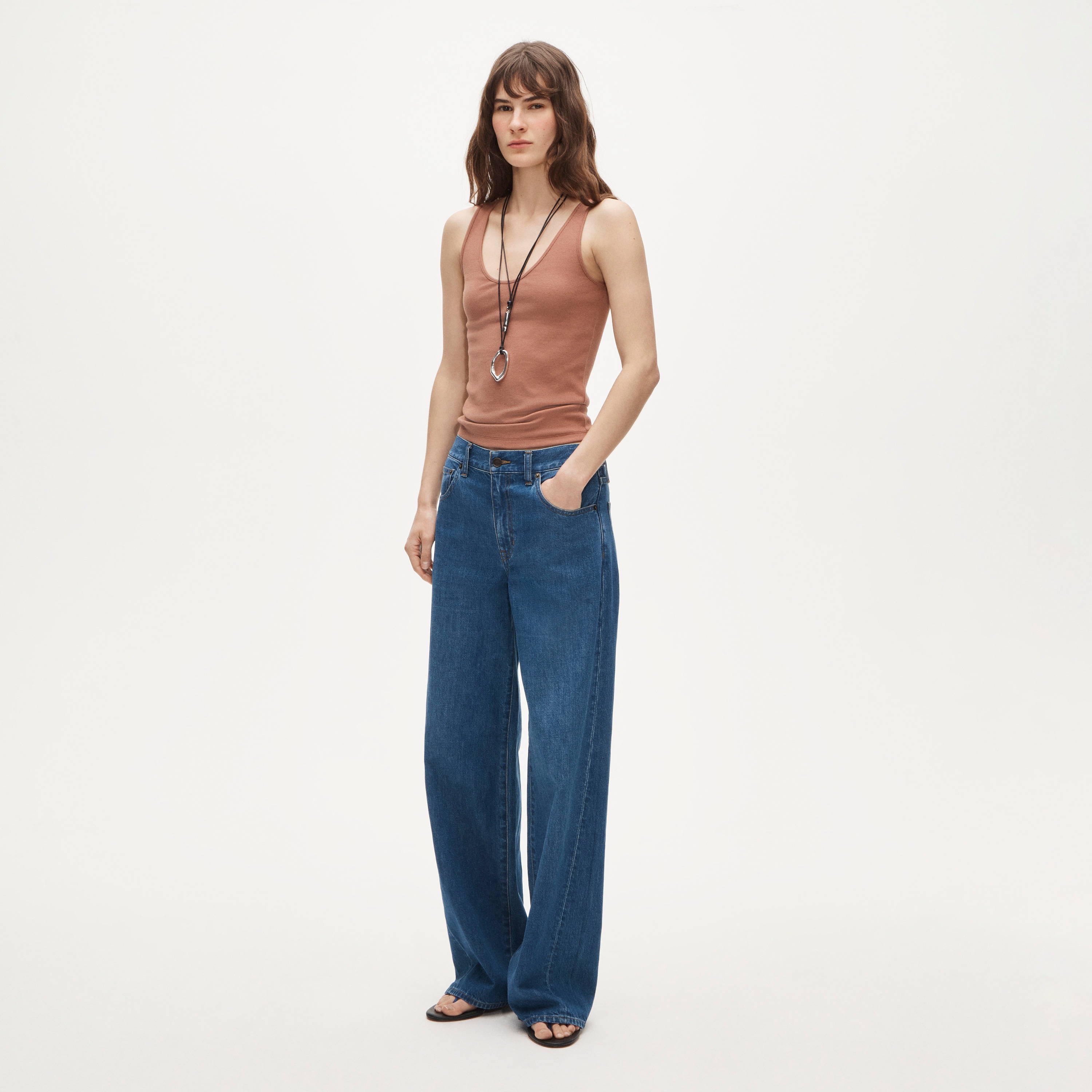 Perfect rib V-neck tank top
