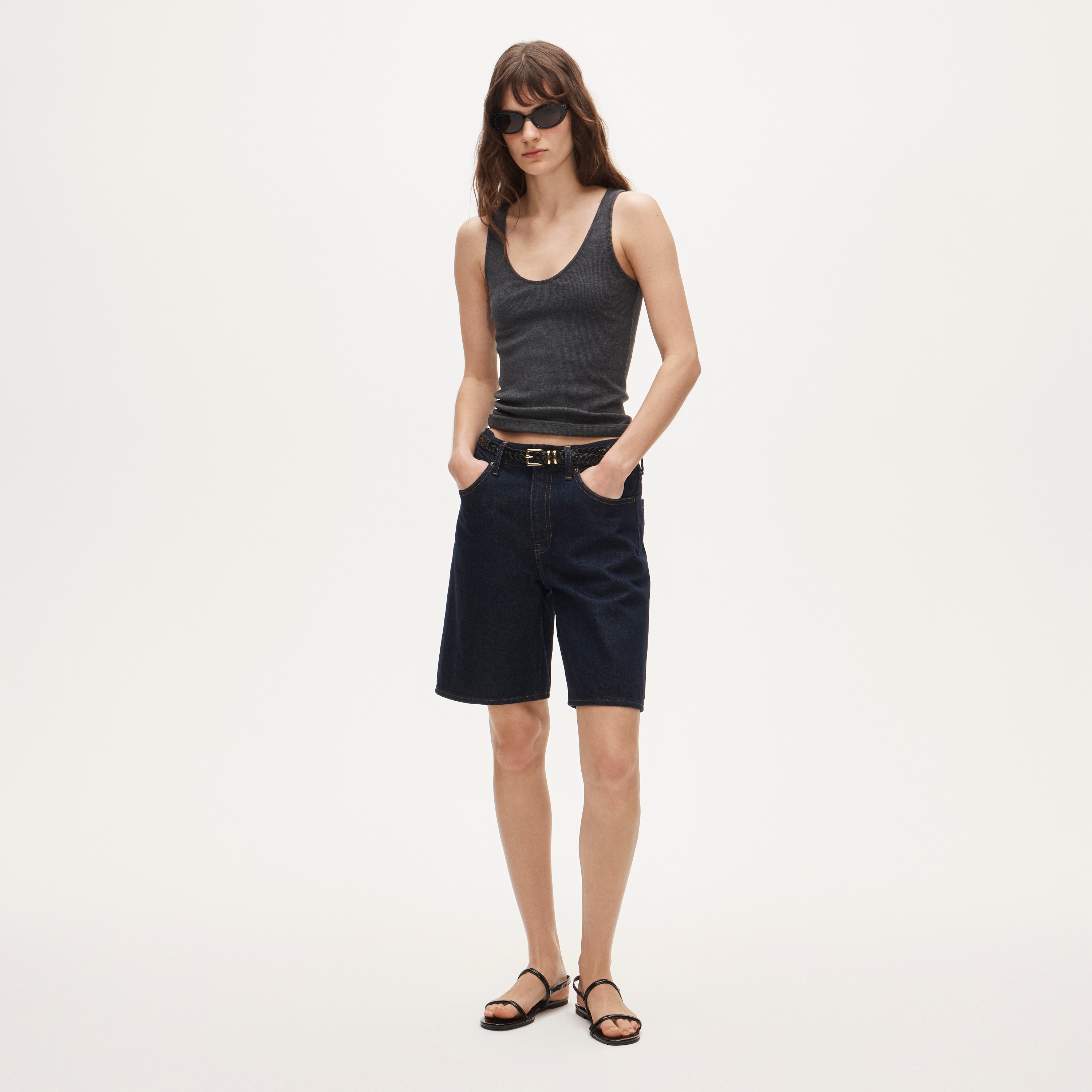 Perfect rib V-neck tank top
