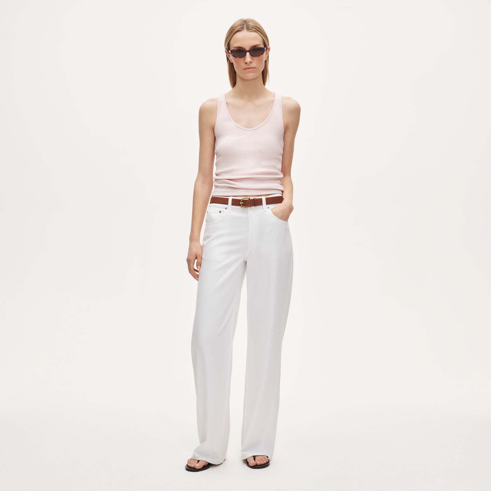Perfect rib V-neck tank top