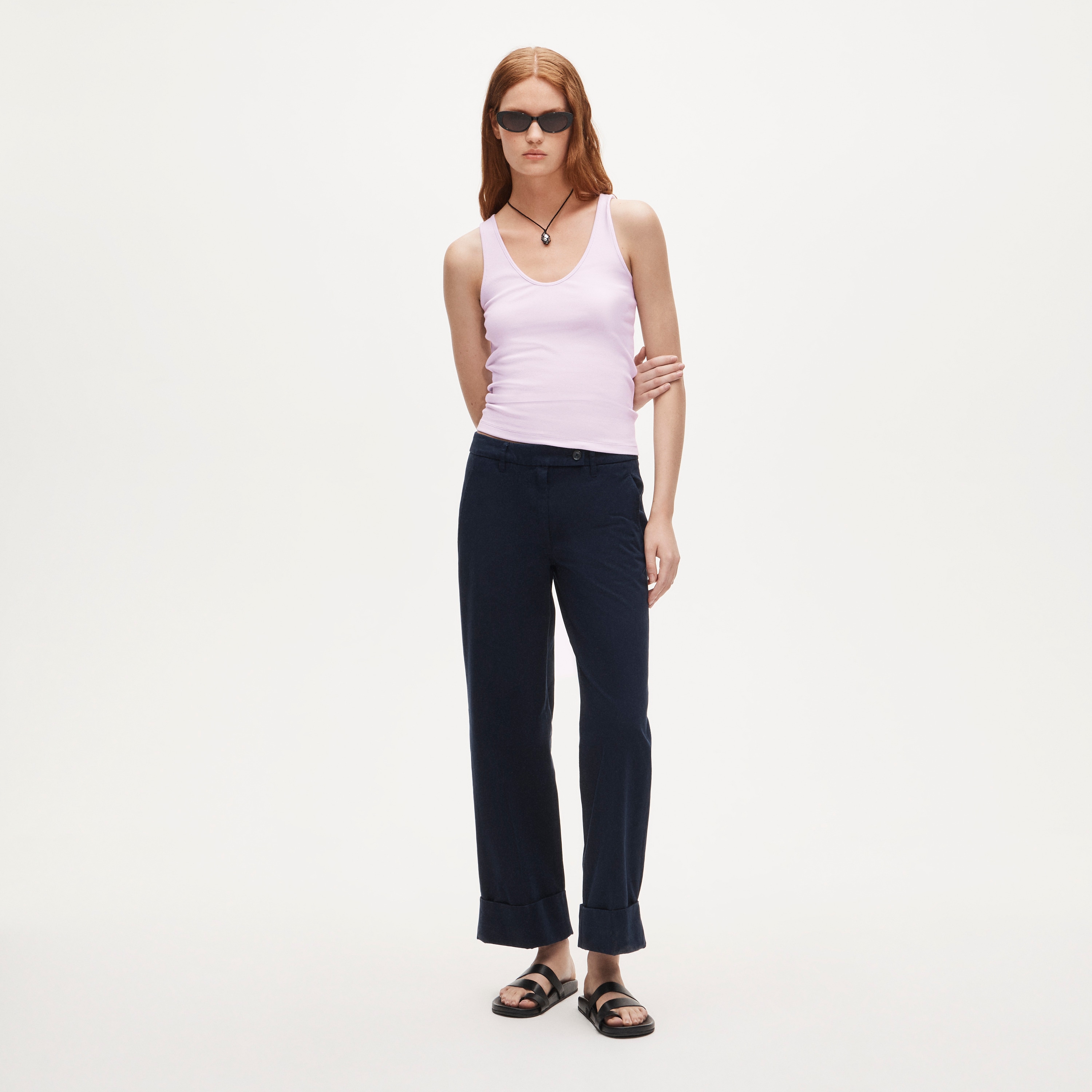 Perfect rib V-neck tank top