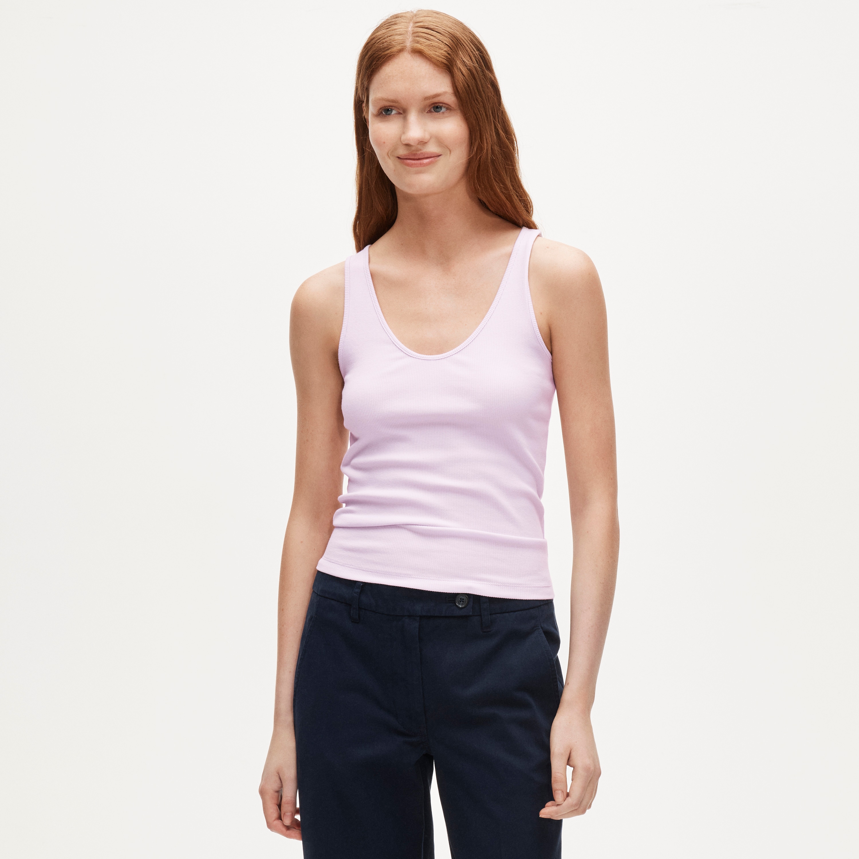 Perfect rib V-neck tank top