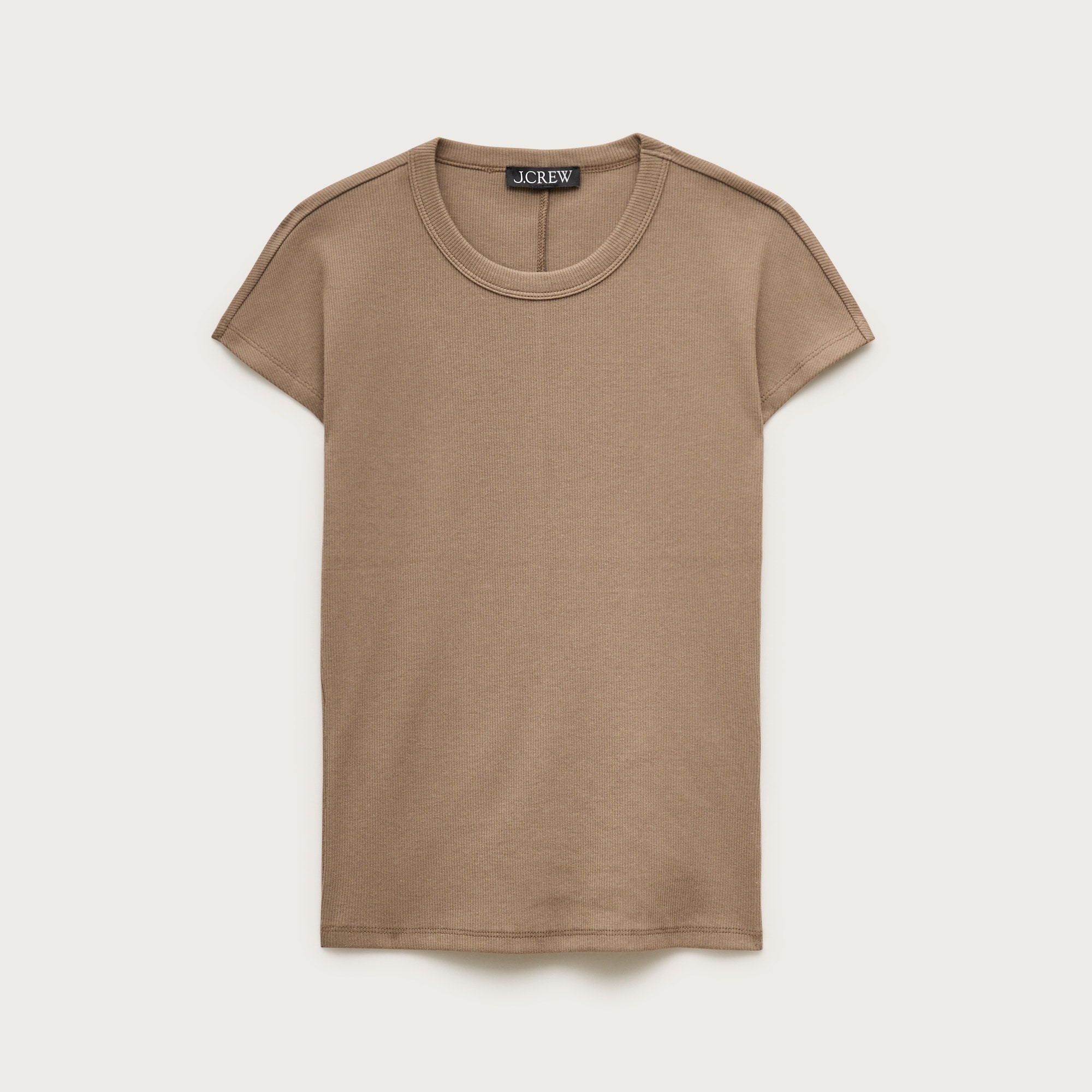 Perfect rib dolman-sleeve T-shirt