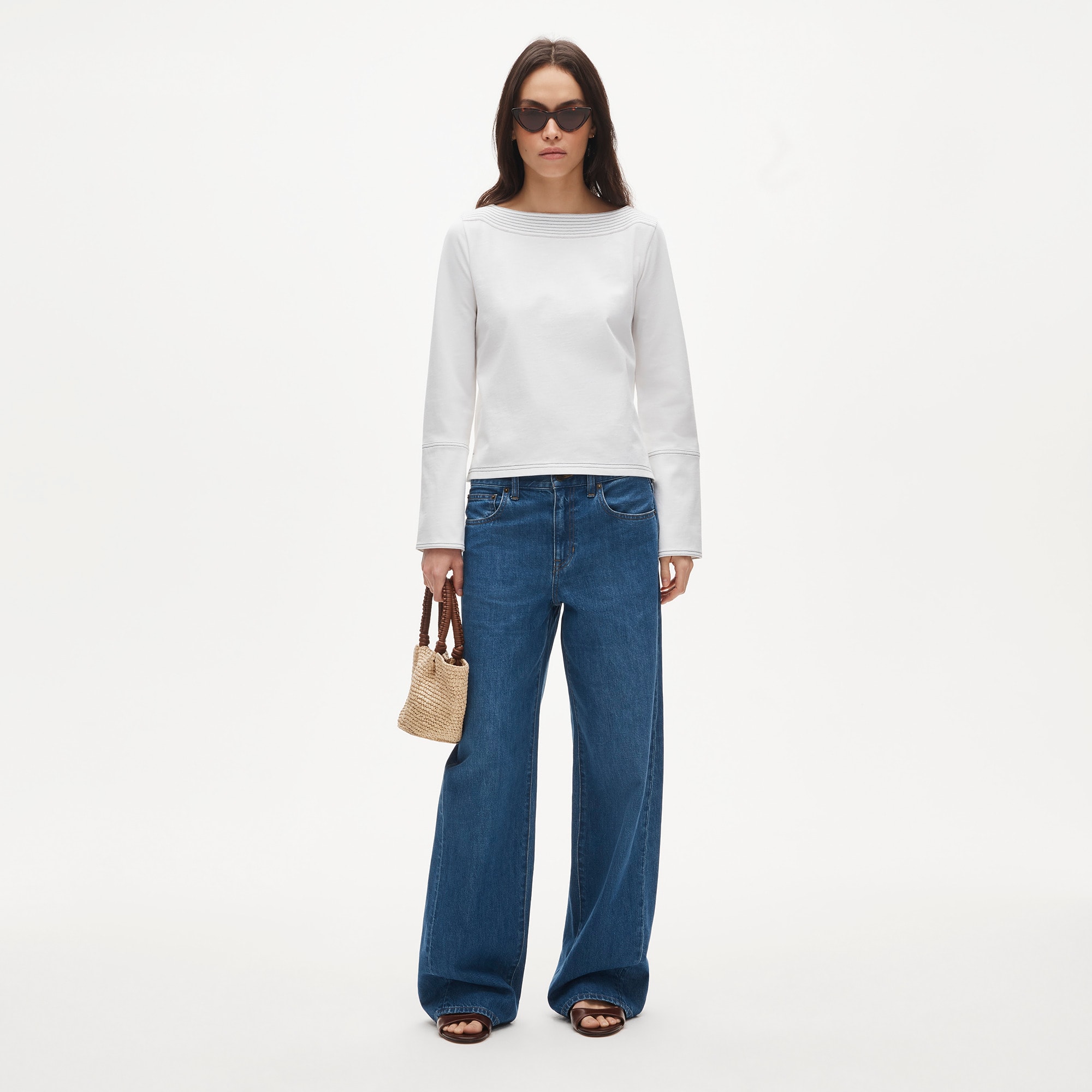 Mariner jersey contrast-stitch long-sleeve shirt - image 3