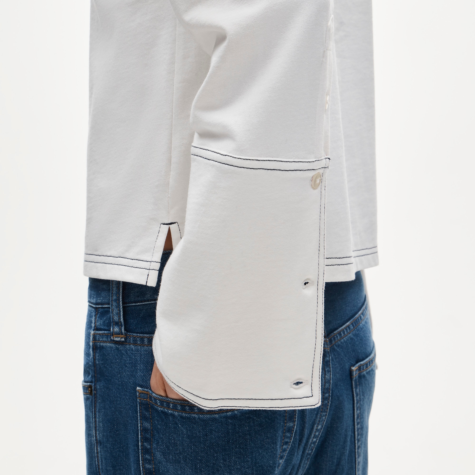 Mariner jersey contrast-stitch long-sleeve shirt - image 4