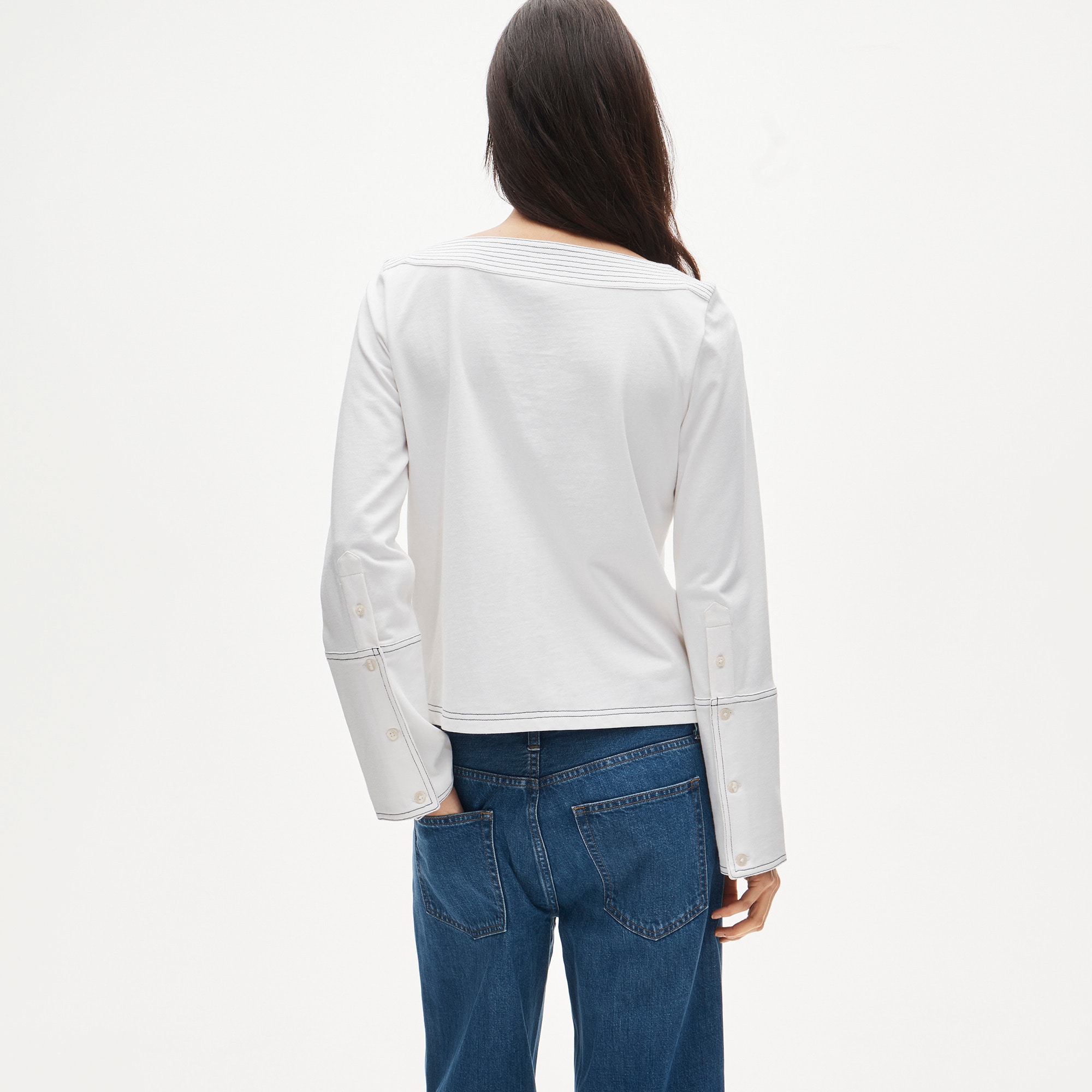 Mariner jersey contrast-stitch long-sleeve shirt - image 5