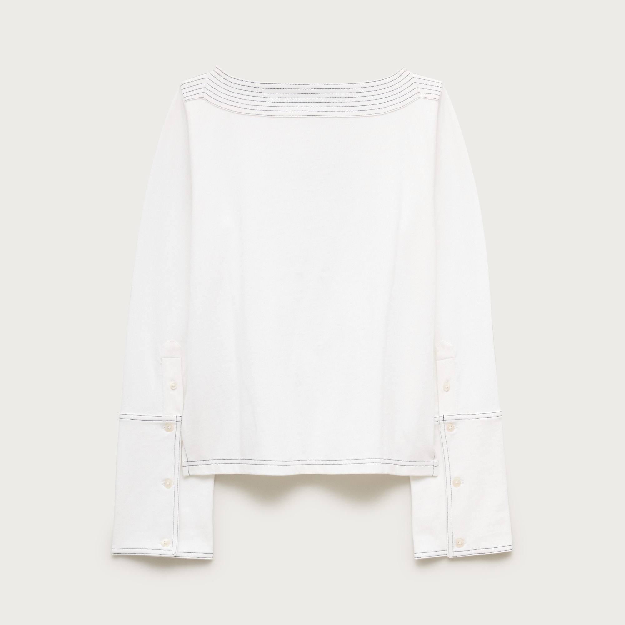 Mariner jersey contrast-stitch long-sleeve shirt