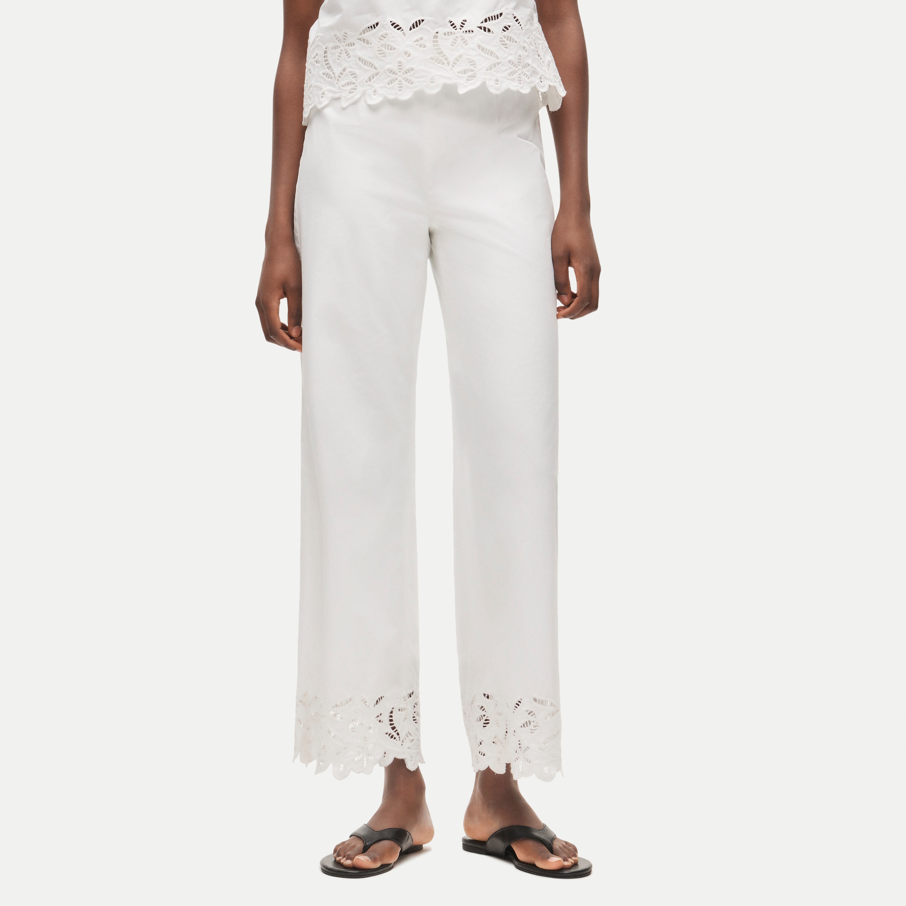 Rori embroidered-hem pant