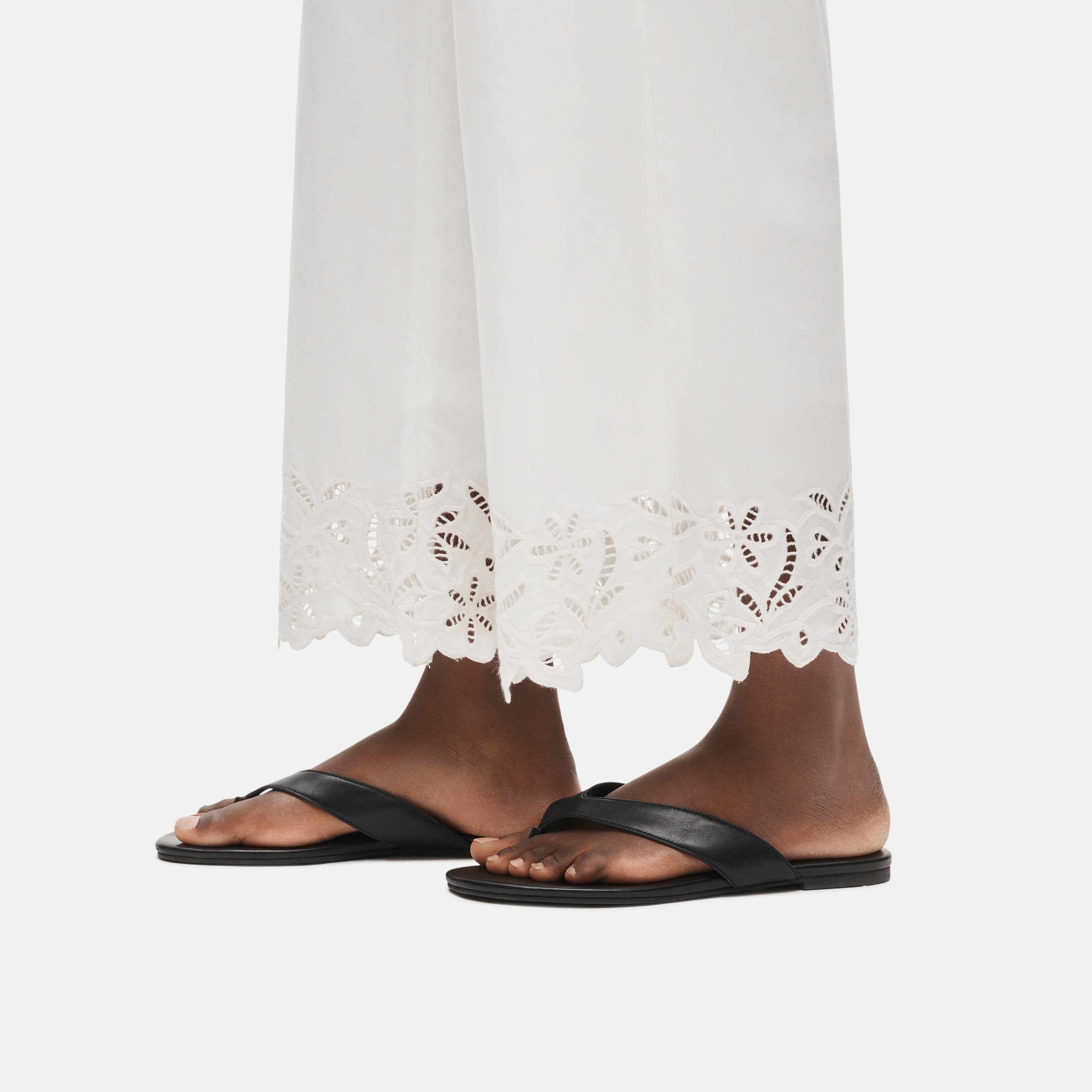 Rori embroidered-hem pant