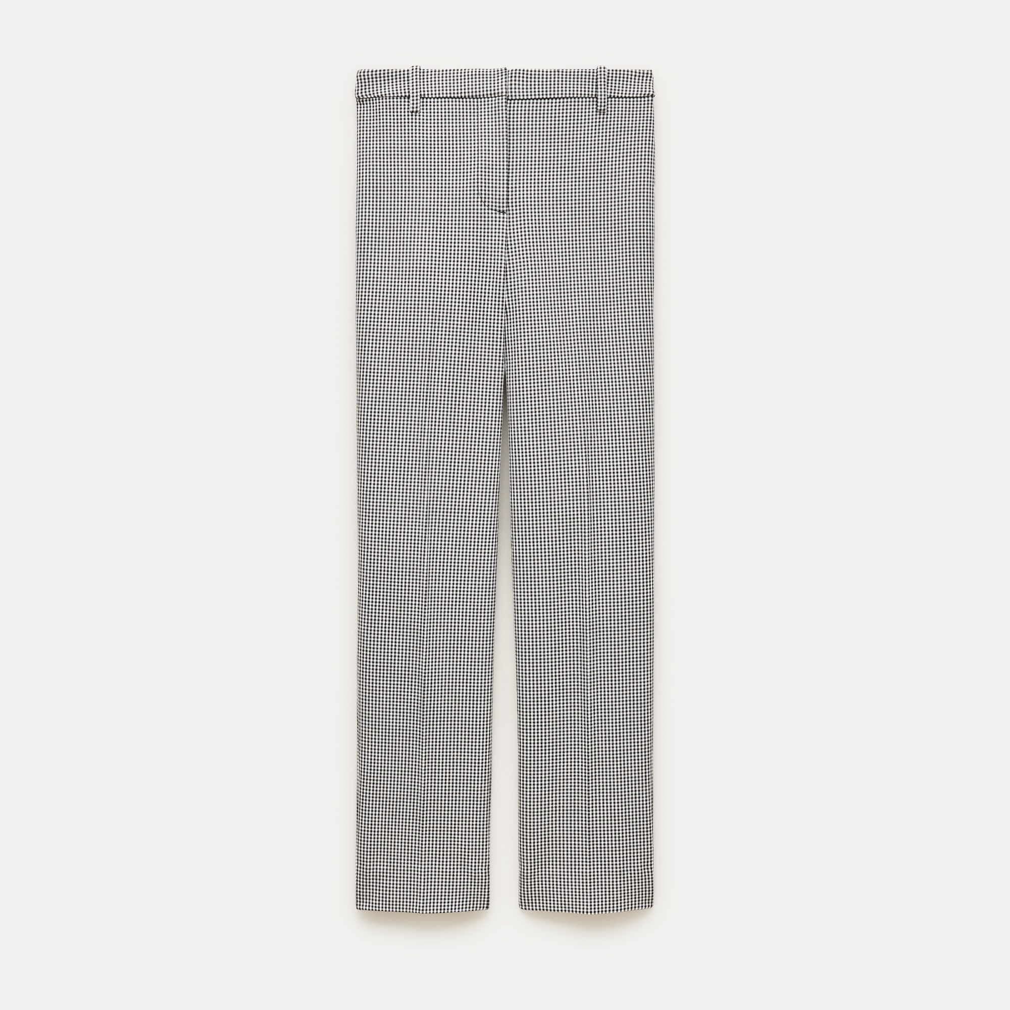 Café capri in gingham bi-stretch cotton blend